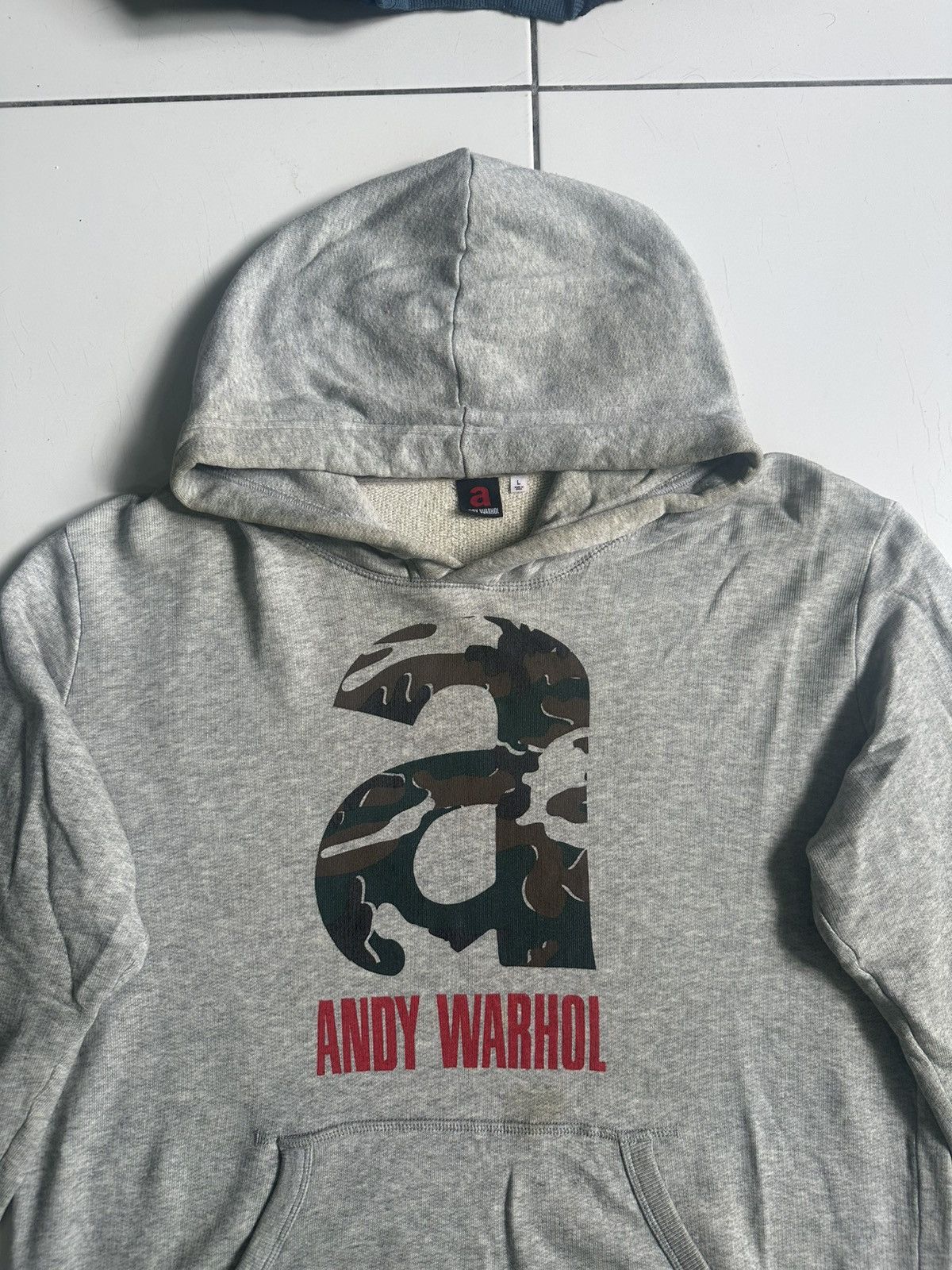 Andy Warhol × Uniqlo Vtg andy warhol Camouflage Big logo hoodie Size US L / EU 52-54 / 3 - 4 Thumbnail