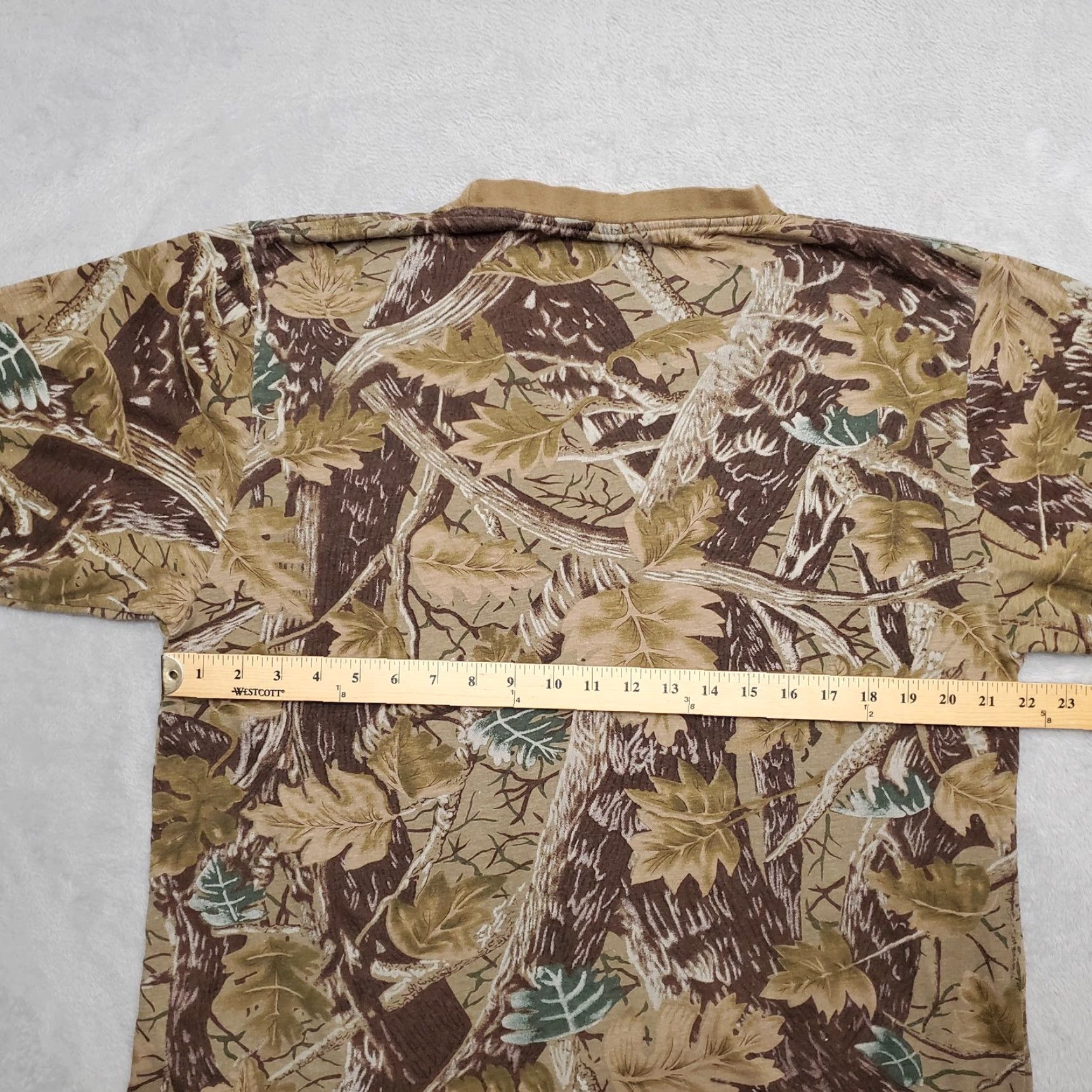 Vintage VINTAGE North Point Shirt Mens XL Brown Green Hardwood Timber Camo Hunting Camp Tee Shirt Size US XL / EU 56 / 4 - 5 Thumbnail