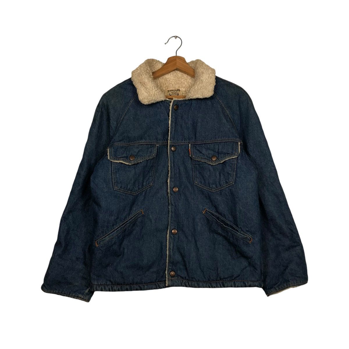 Vintage 🔥VINTAGE DENIM BIKER JACKET BIG JOHN SHERPA TOYO ENTERPRISE Size US L / EU 52-54 / 3 - 1 Thumbnail
