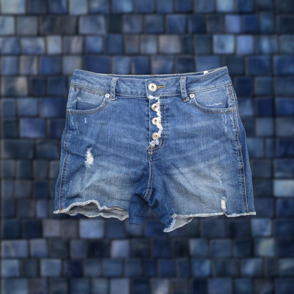 Vintage Maurice’s Button Fly Stretch Den​im Jeans Shorts Women's Size 4 Denim 5-Pocket Design Summer Women Modern High Rise Casual Size 27" / US 4 / IT 40 - 1 Thumbnail