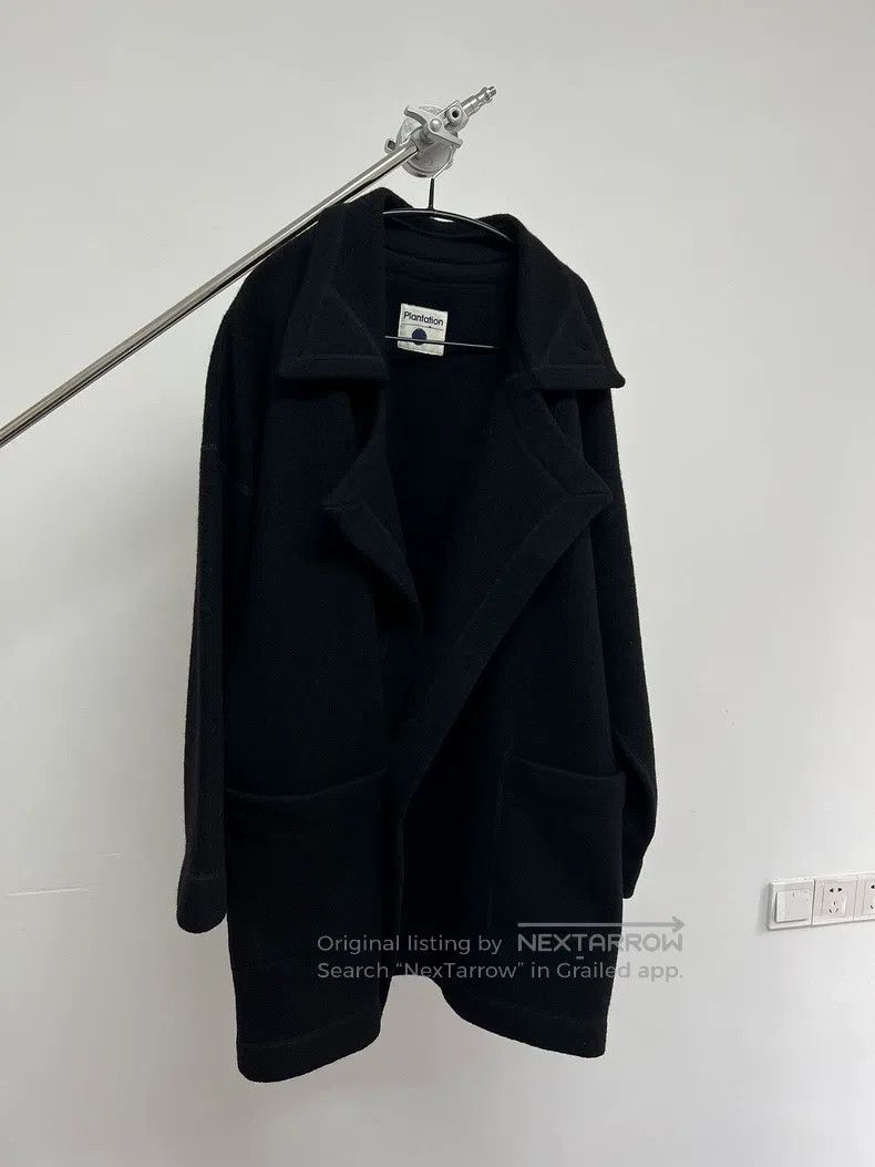 Issey Miyake Issey Miyake Black Double-Faced Fleece Wool Coat Size US M / EU 48-50 / 2 - 2 Thumbnail
