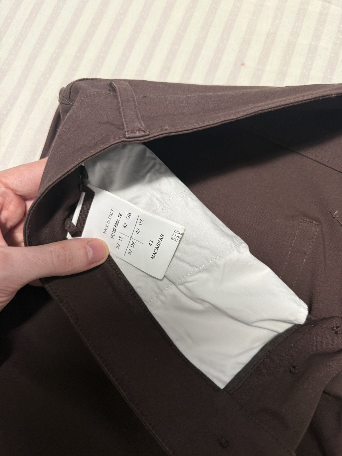 Rick Owens Rick Owens brown cotton trousers Size US 36 / EU 52 - 5 Thumbnail