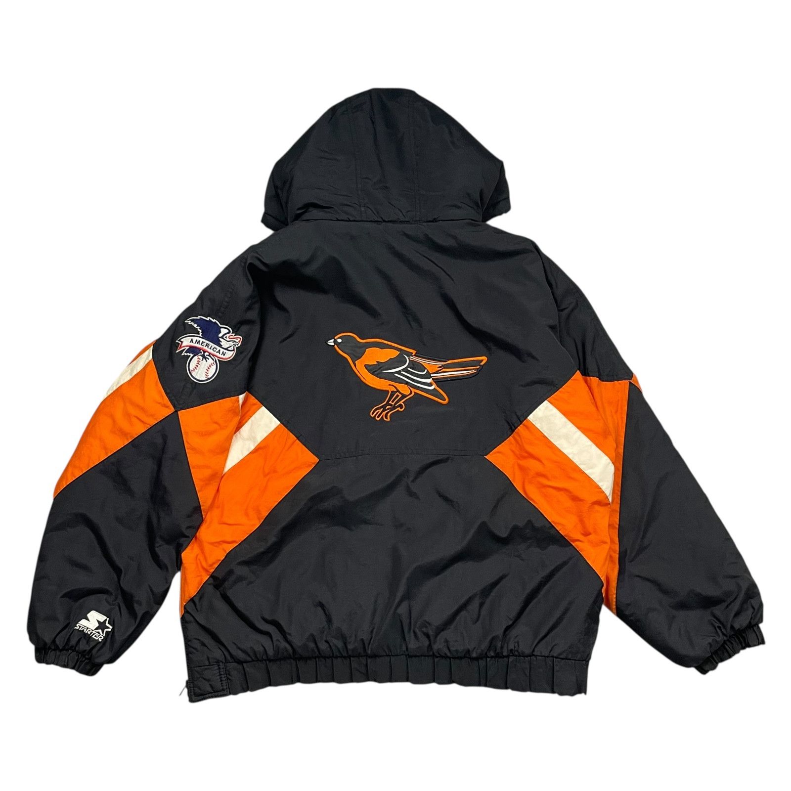 MLB VTG 90s BALTIMORE ORIOLES STARTER HOODED PUFFER JACKET Size US L / EU 52-54 / 3 - 1 Thumbnail