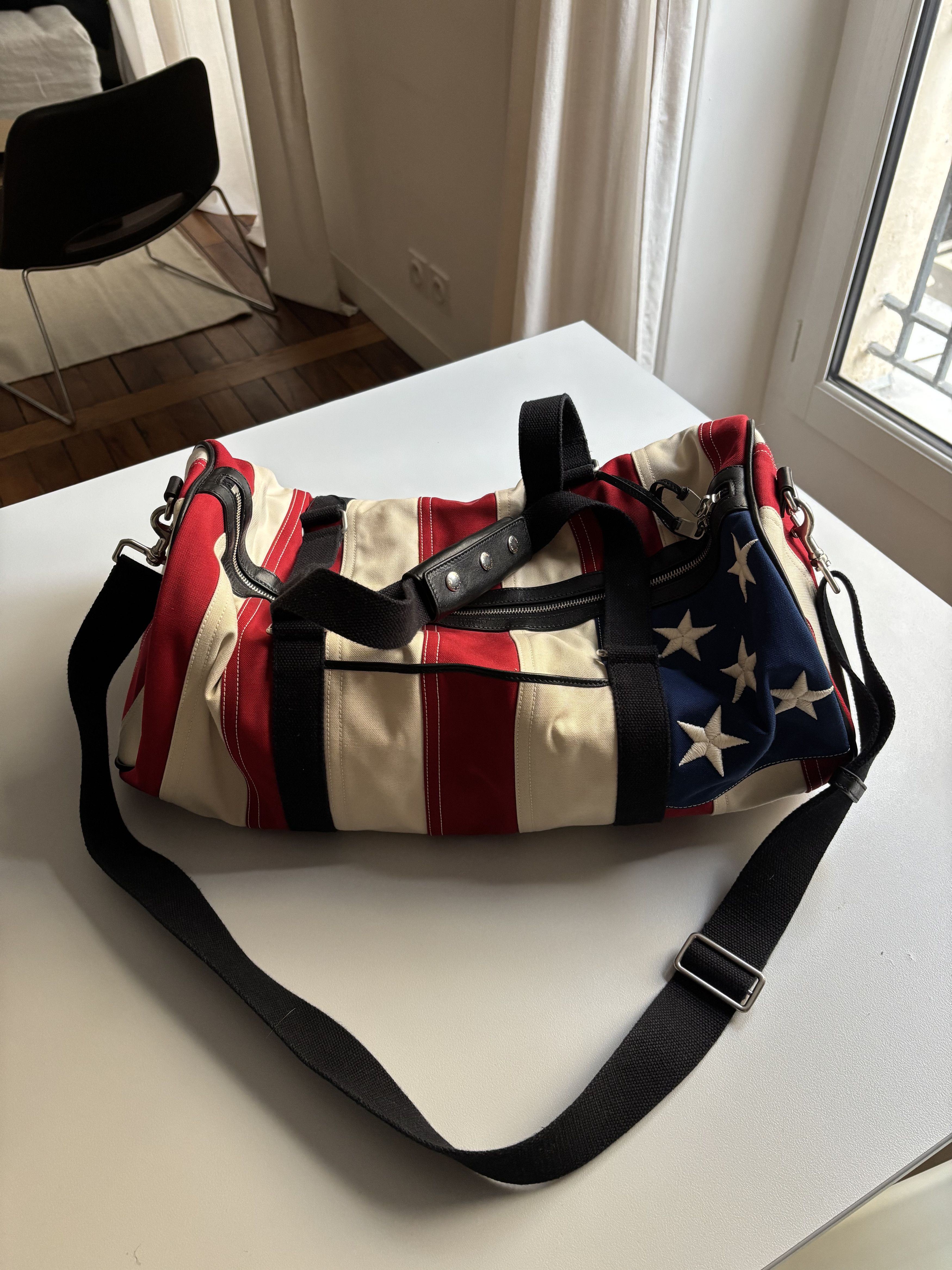 Saint Laurent Paris American flag Gym Bag Size ONE SIZE - 1 Thumbnail
