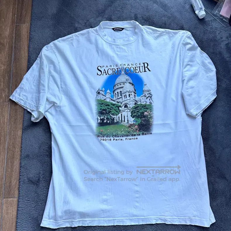 Balenciaga White Cathedral Castle Short Sleeve Size M