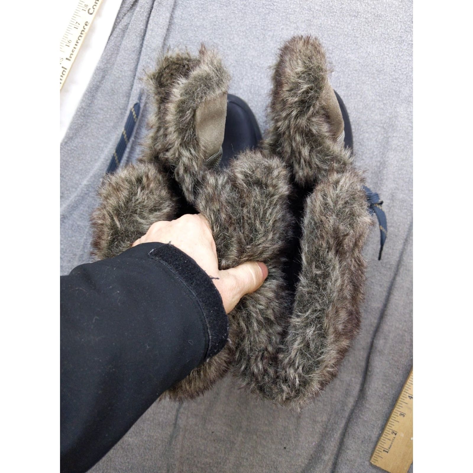Vintage Khombu Slope Snow Boots Womens Size 11 Brown Leather Faux Fur Mid Calf Winter Boots Size US 11 / IT 41 - 7 Thumbnail