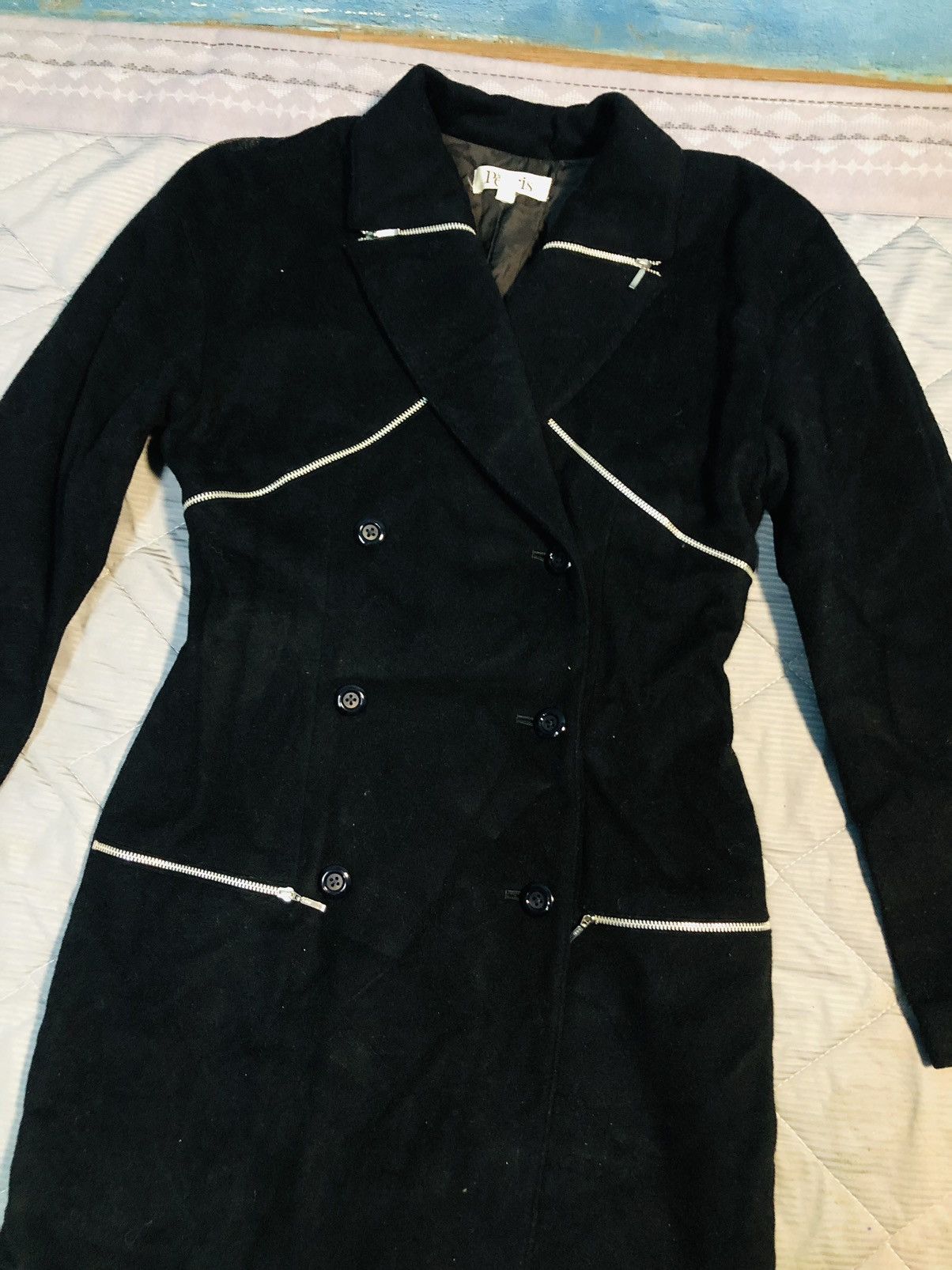 Designer × Vintage Bernard Perris Double Brested Long Jacket (25) Size S / US 4 / IT 40 - 3 Thumbnail