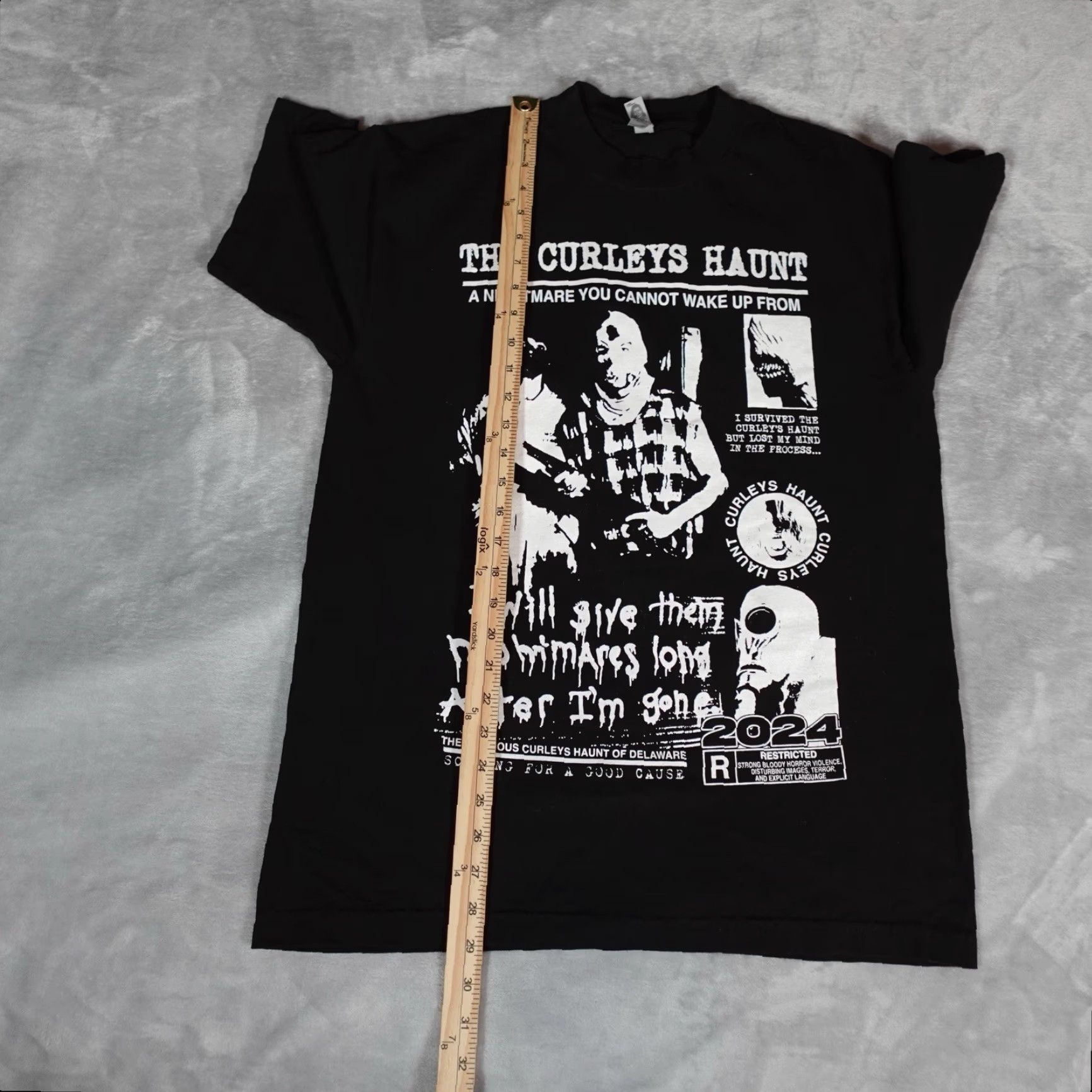 Vintage VINTAGE The Curleys Haunt Haunted House T-Shirt Mens M Horror Black Size US M / EU 48-50 / 2 - 8 Thumbnail