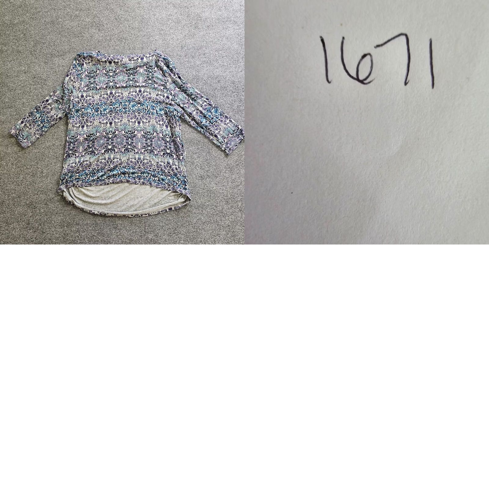 Talbots Talbots Shirt Womens 3X Purple Top Women Blue Floral Cowl Neck Scrunch Casual Career Size XXL / US 16-18 / IT 52-54 - 8 Thumbnail