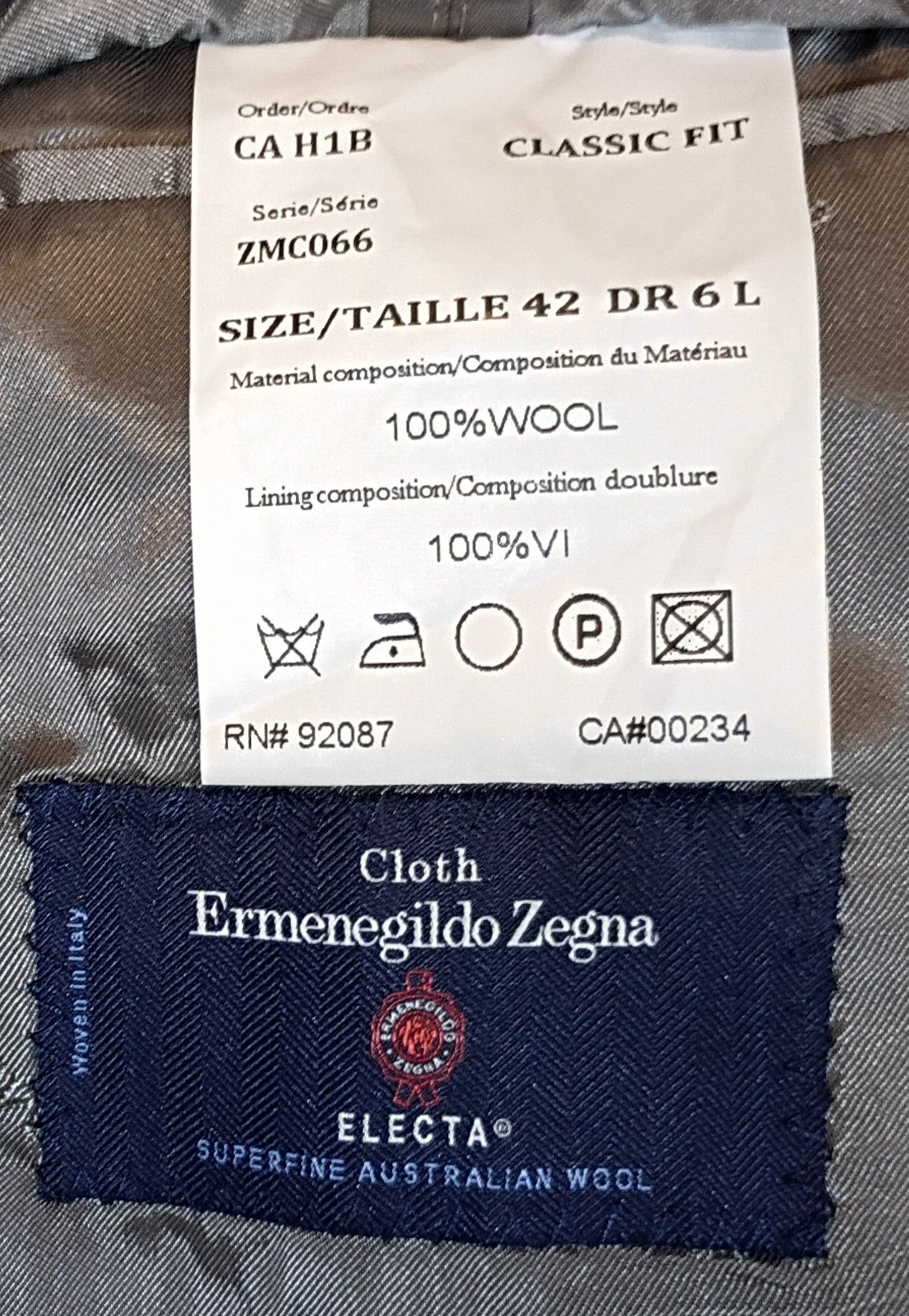 Ermenegildo Zegna Saks x Ermenegildo Zegna Wool Blazer Size 42L - 3 Thumbnail