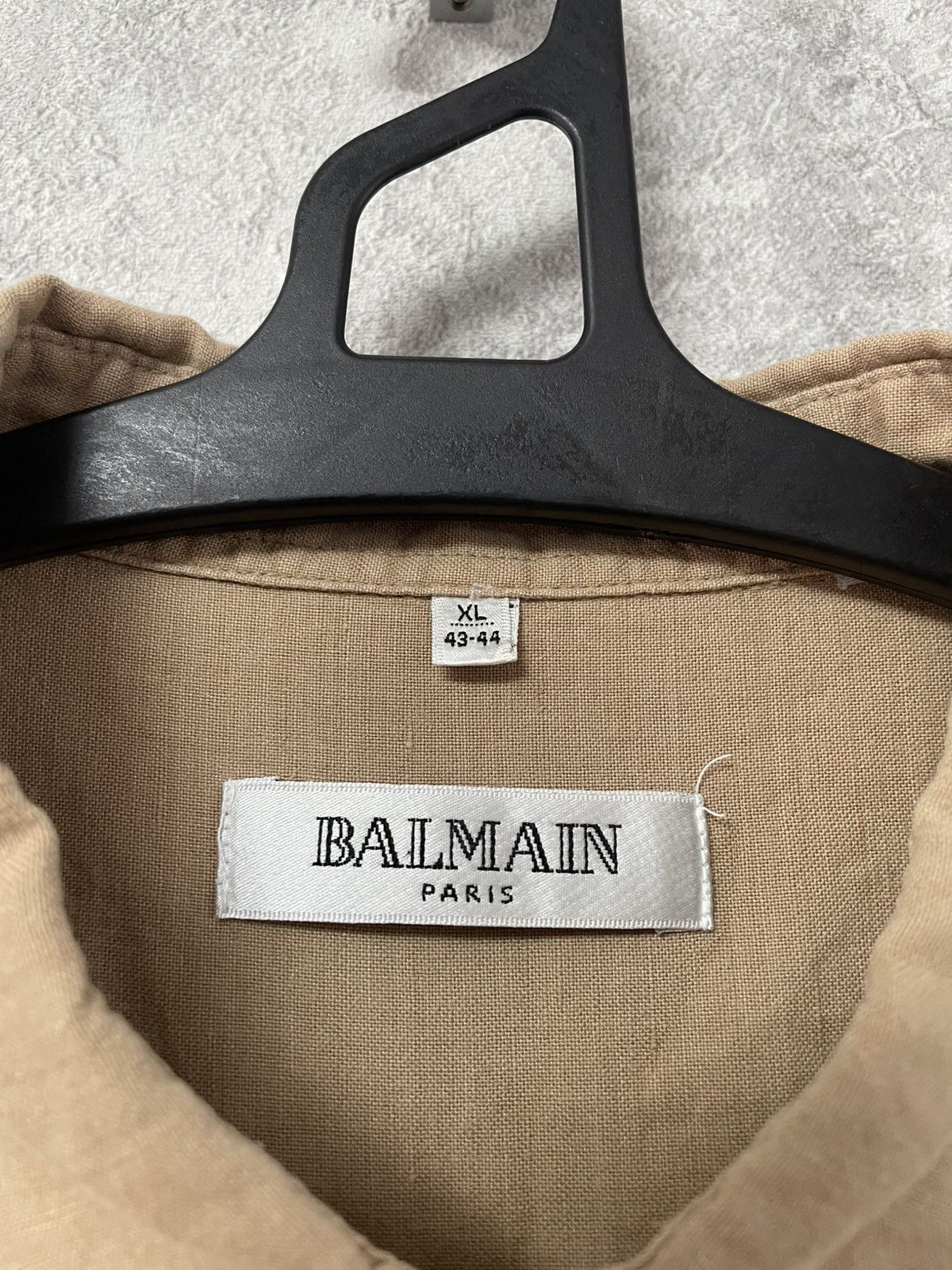 Balmain Balmain Linen/Cotton Brown Short Sleeve Shirt Button Up Size US XL / EU 56 / 4 - 7 Thumbnail
