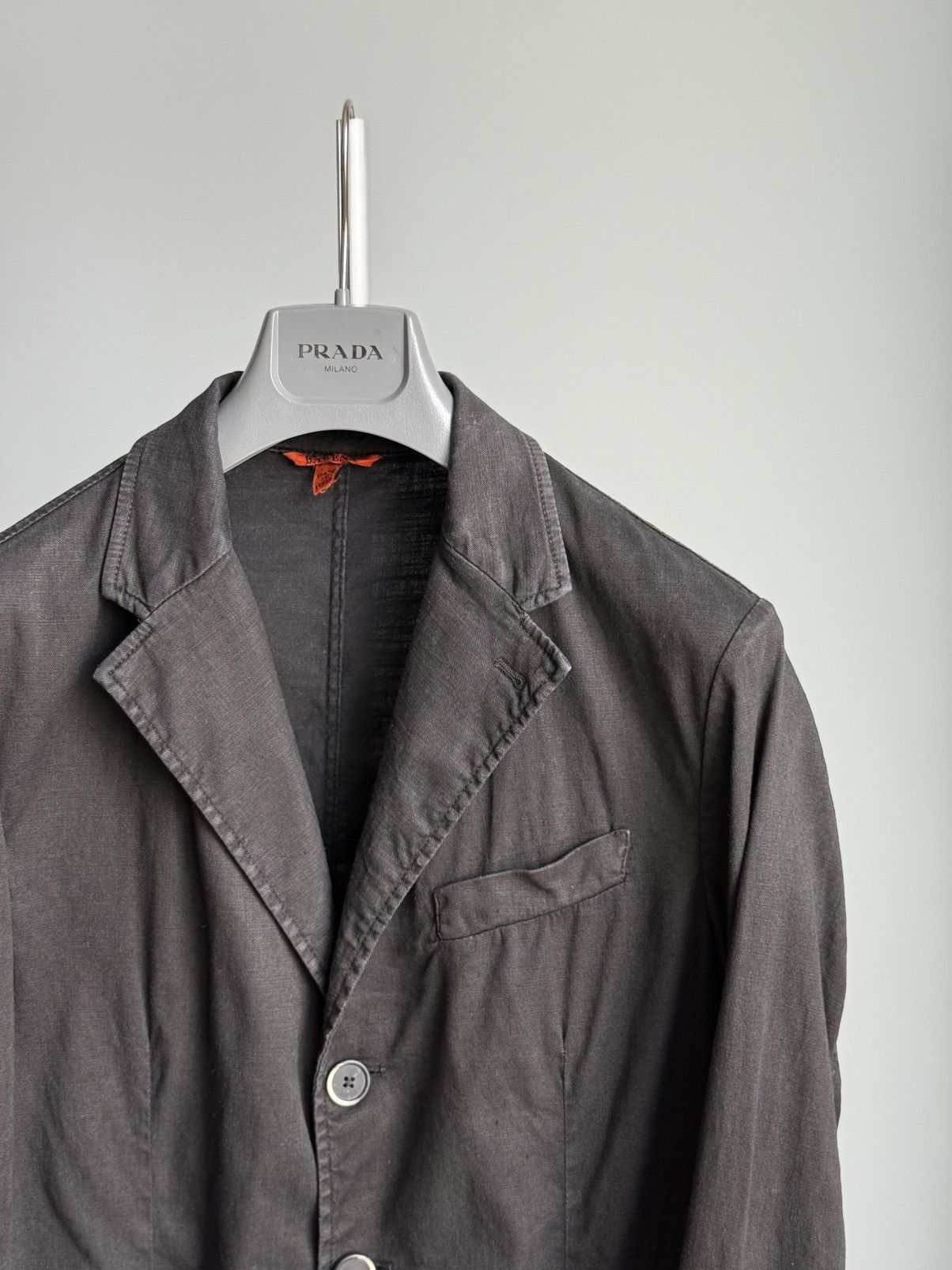 Barena Barena Venezia Garment-Dyed Linen blend twill Blazer Size 40R - 4 Thumbnail