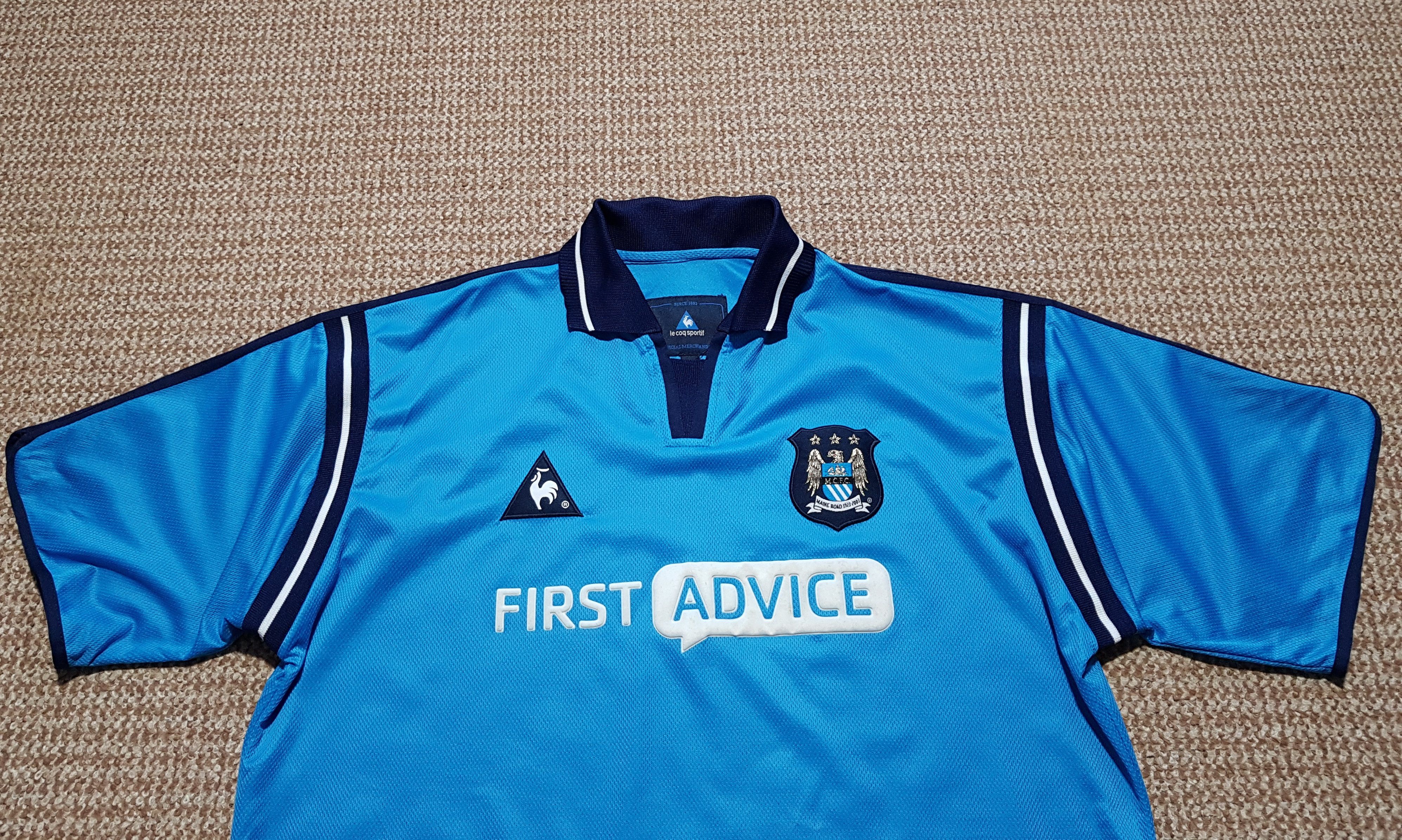 Manchester City 2002-2003 Home Vintage Soccer Jersey sz XL