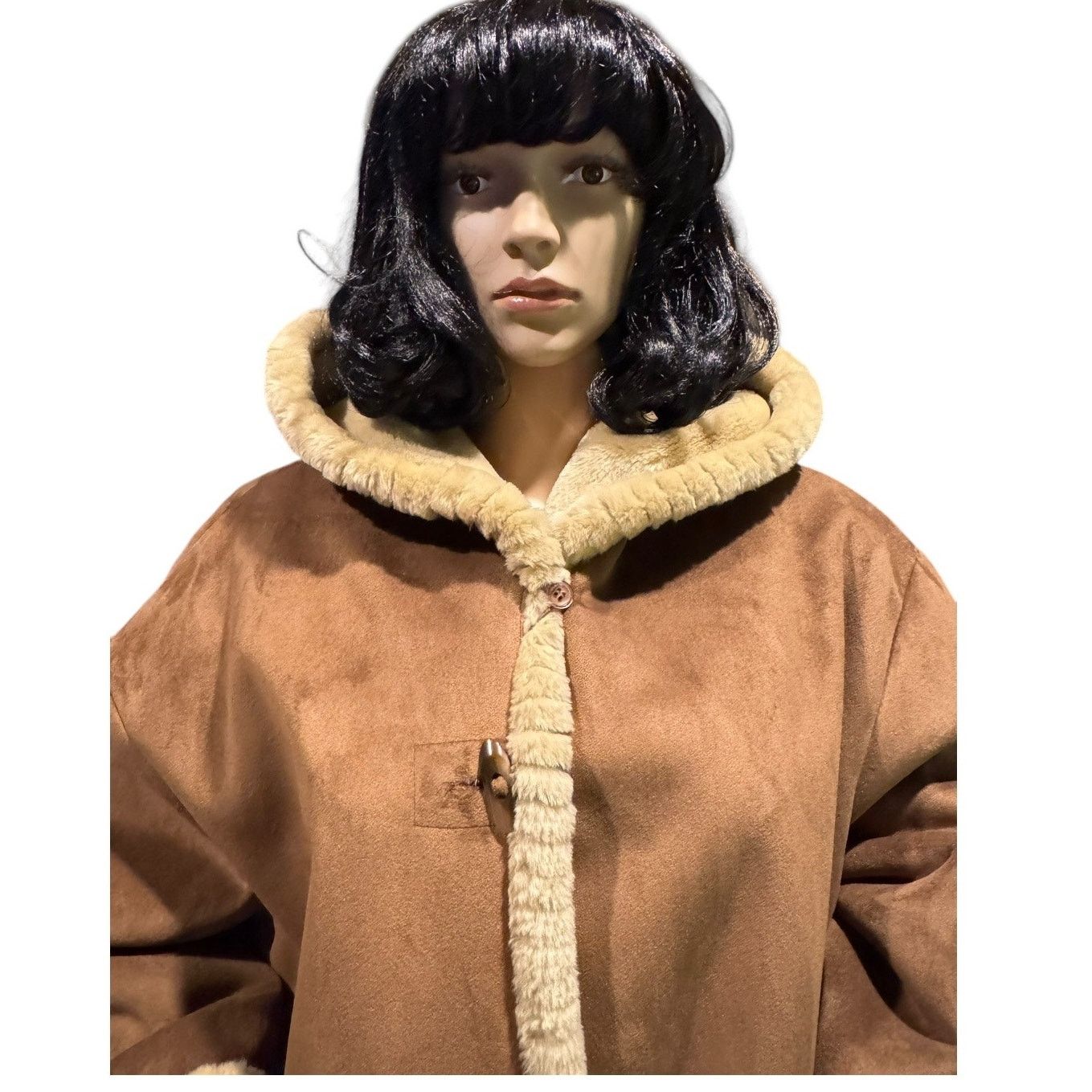 Jones New York Faux Suede fur lined hooded Jones New York coat toggle close Size XXL / US 16-18 / IT 52-54 - 7 Thumbnail