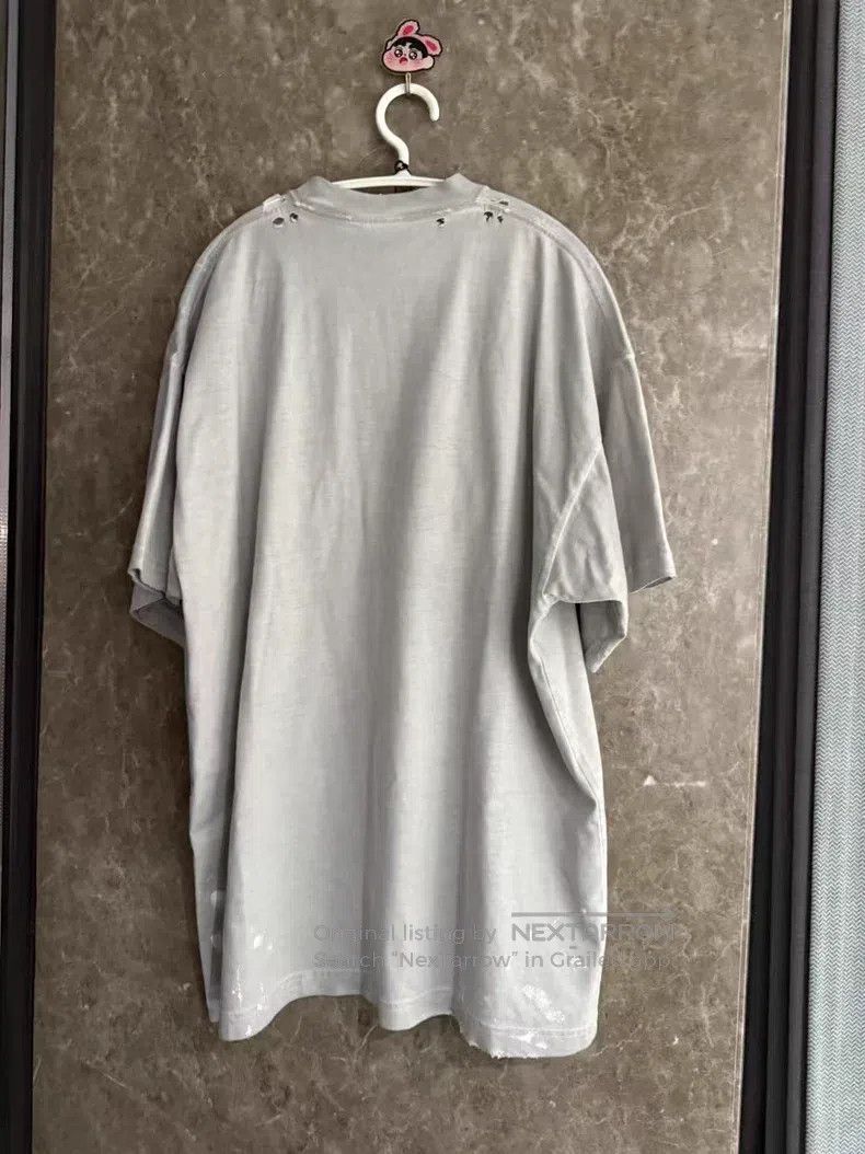 Balenciaga Balenciaga Flame Splatter Distressed Short Sleeve Size US L / EU 52-54 / 3 - 2 Thumbnail