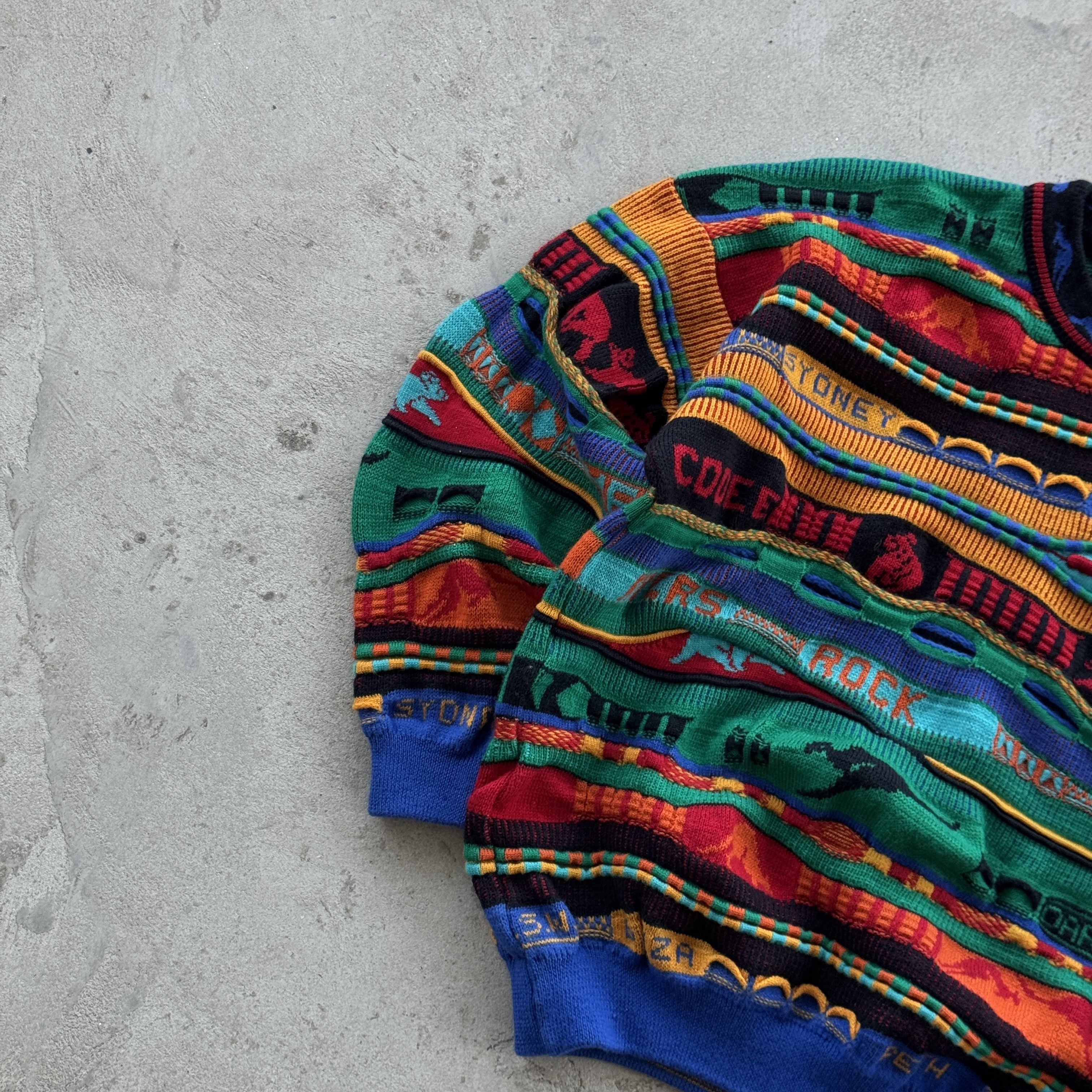 Vintage Vintage 90s Emaroo Coogi Style Wool Sweater Size US L / EU 52-54 / 3 - 4 Thumbnail