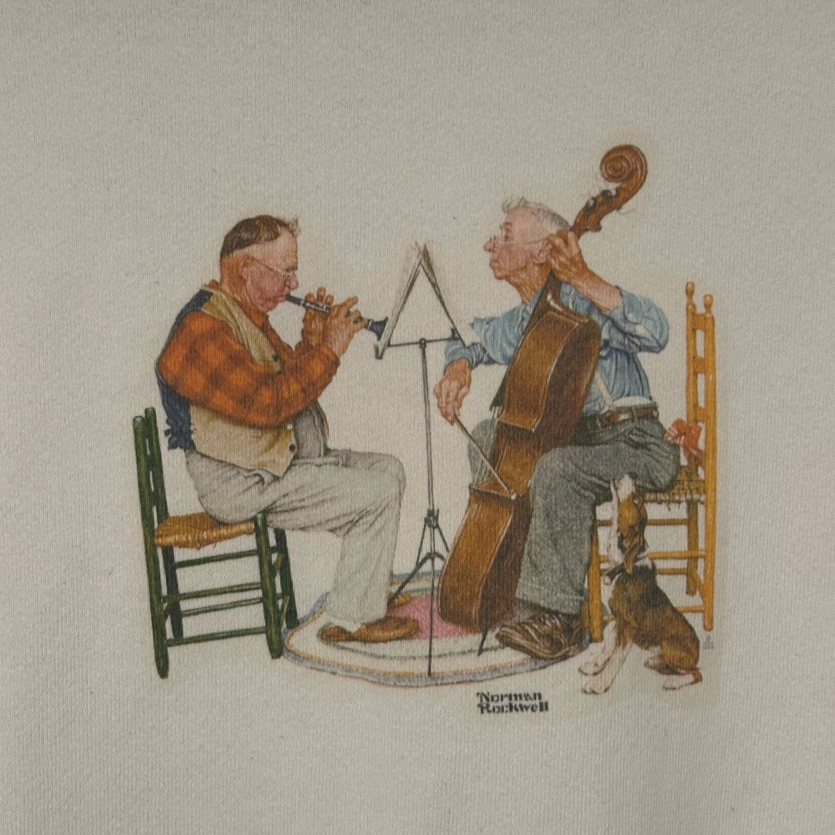 Vintage Vintage 1990s Norman Rockwell Canine Solo Art Sweatshirt Size US XL / EU 56 / 4 - 2 Thumbnail