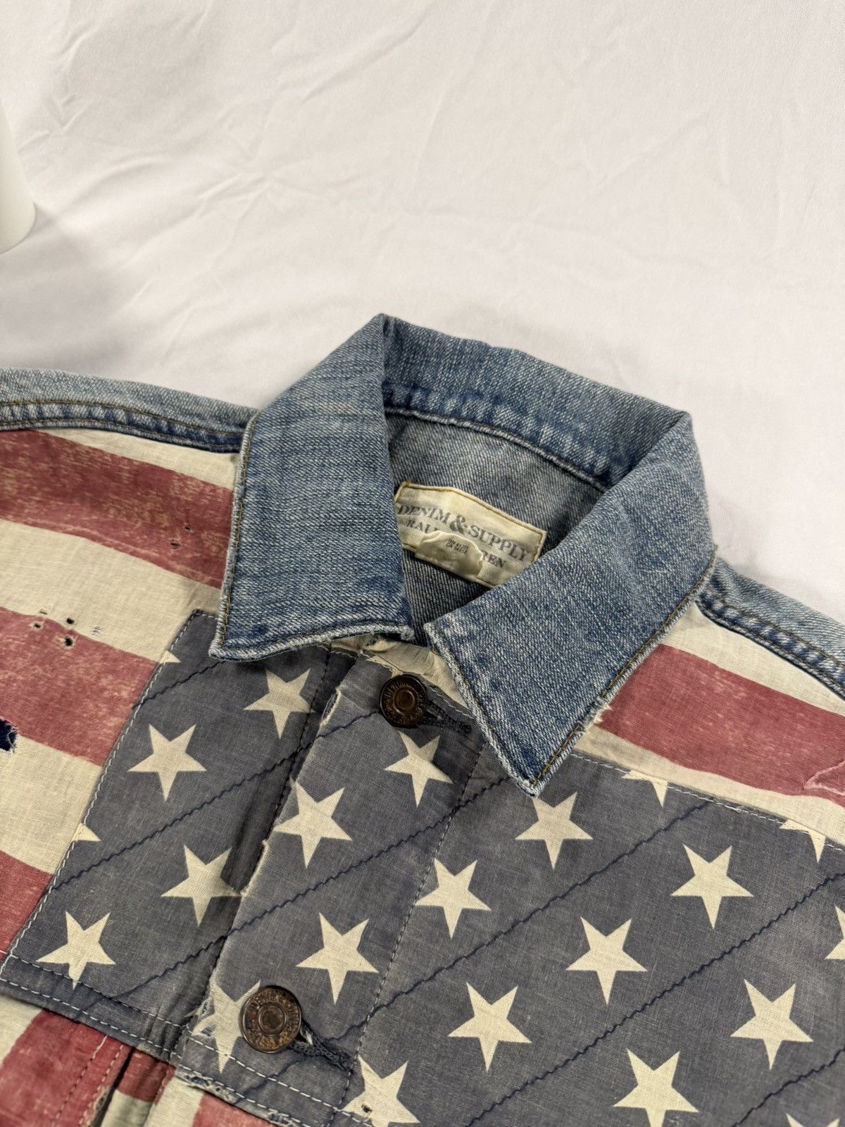 Denim & Supply Ralph Lauren Denim & Supply Ralph Lauren USA Flag Trucker Jean Jacket S Size US S / EU 44-46 / 1 - 3 Thumbnail