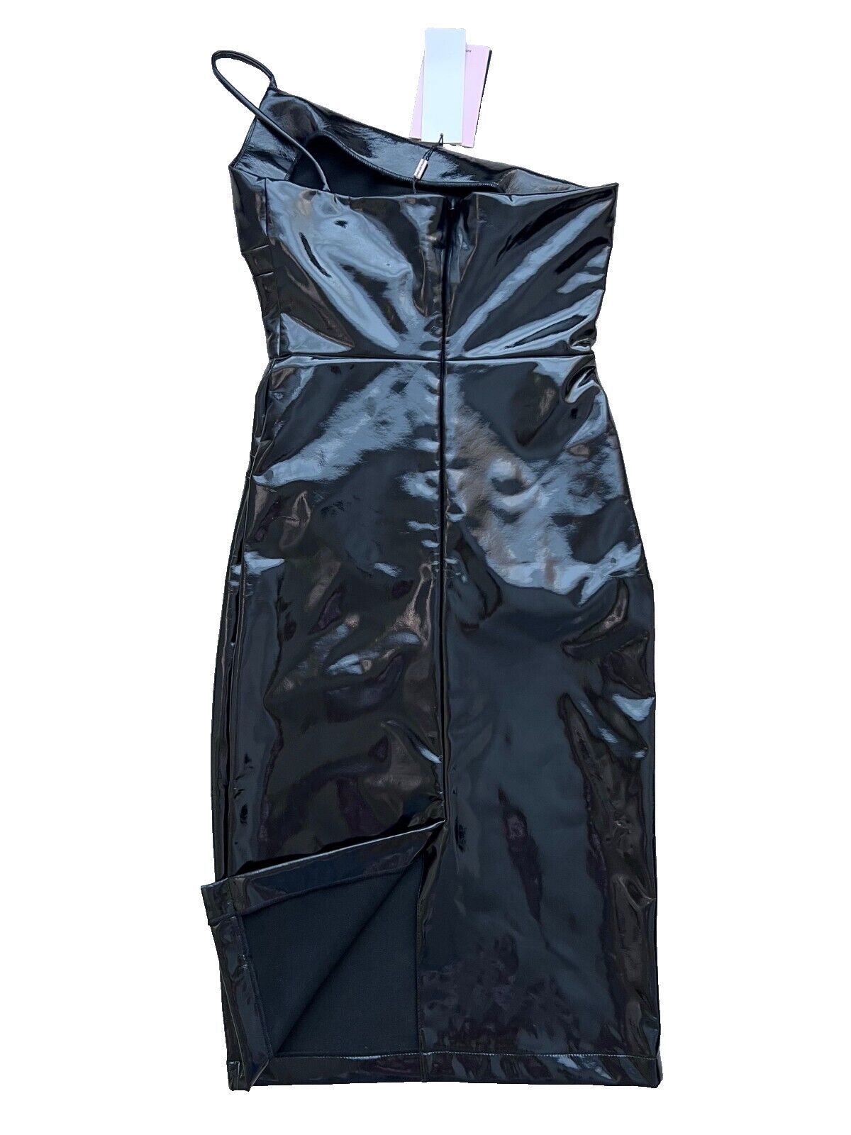 AVEC LES FILLES Avec Les Filles Faux-Ever Leather Body-Con Dress Black ( S ) Size S / US 4 / IT 40 - 3 Thumbnail