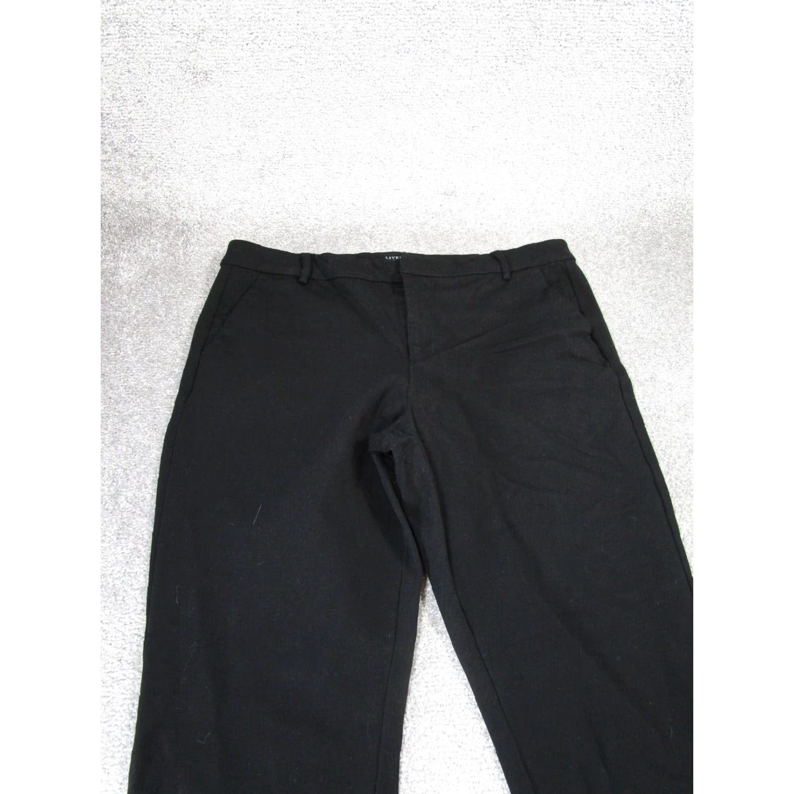 Vintage VINTAGE Liverpool Women's Pants Slim Fit Ankle Stretch Black 14 Skinny Knit 90s Women's Size 36" / US 14 / IT 50 - 2 Thumbnail