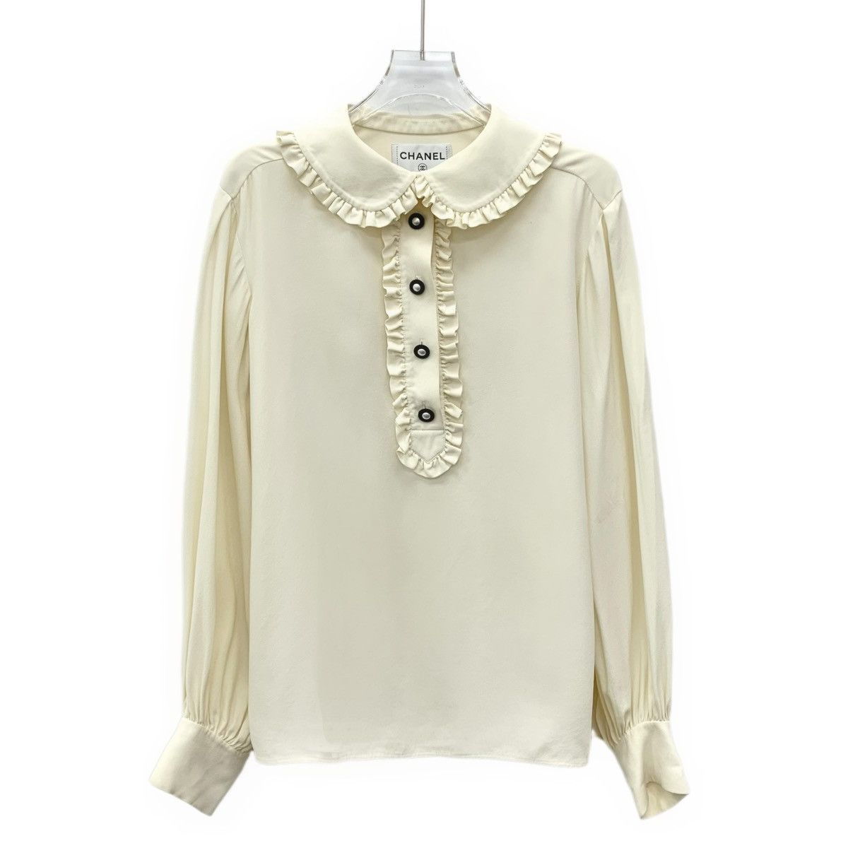 Chanel Chanel Apricot Peter Pan Collar Long Sleeve Shirt K26WX Size M / US 6-8 / IT 42-44 - 1 Thumbnail