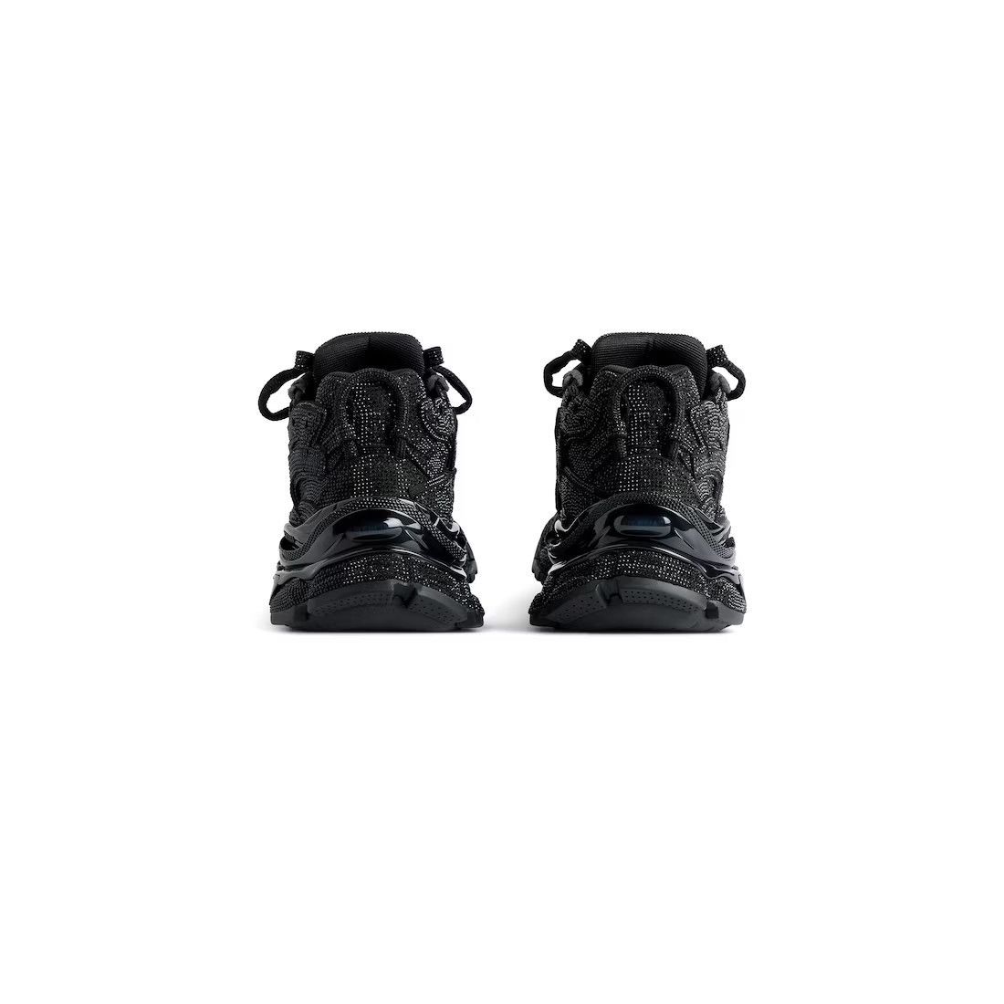 BALENCIAGA Runner $2590 Women's Black With Rhinestones Sneak