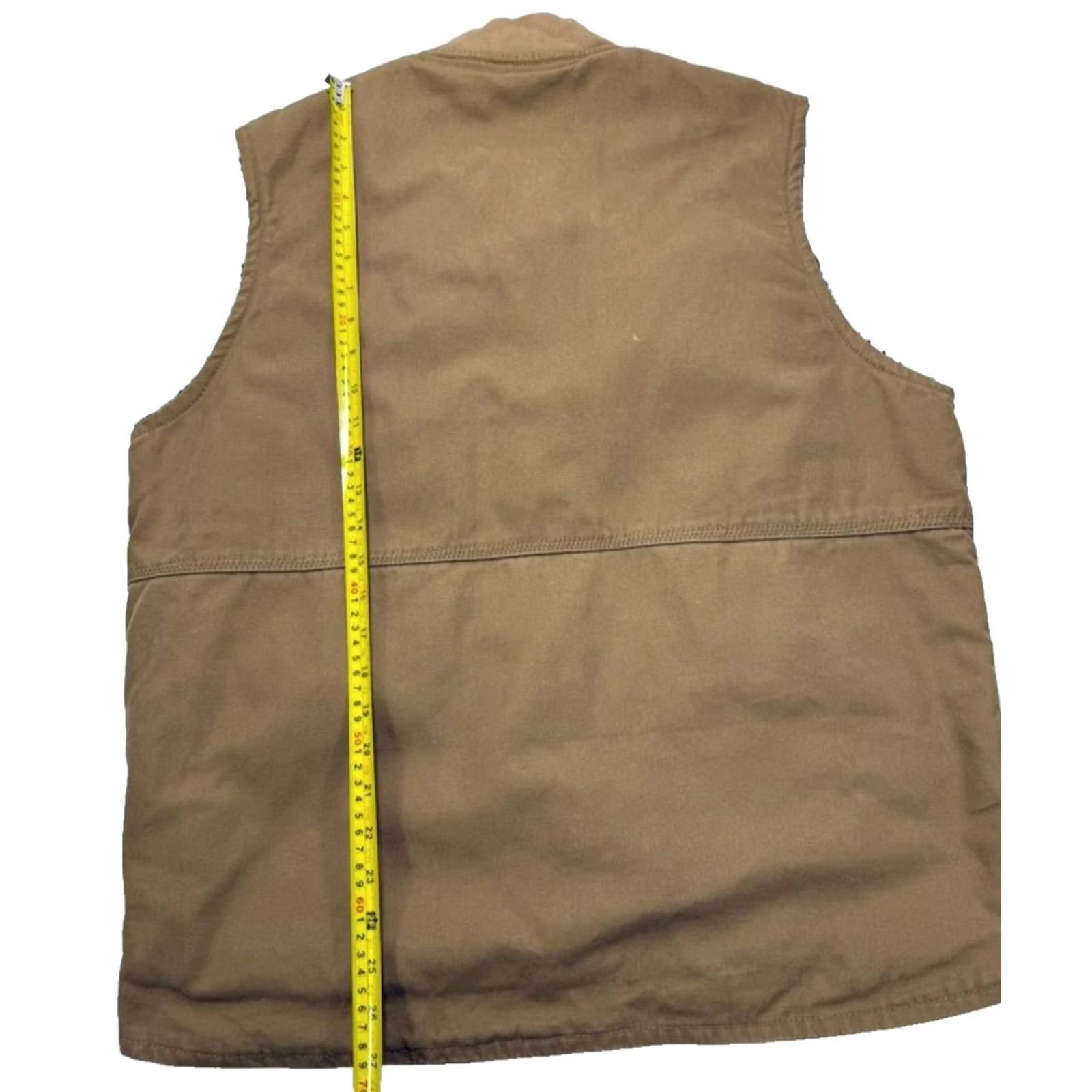 Timberland Timberland Gritman Canvas Vest Brown Lined Zip Outdoor Size M Mens Vest Size US M / EU 48-50 / 2 - 4 Thumbnail