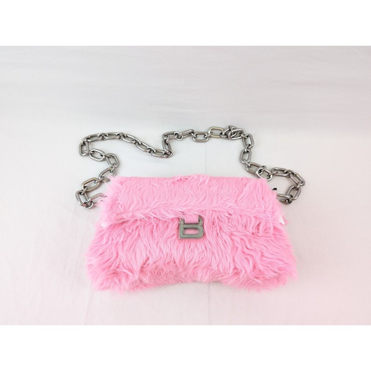 Balenciaga o1rshd1 Size: OS / Fake Fur Shoulder Bag in Pink Size ONE SIZE - 9 Thumbnail