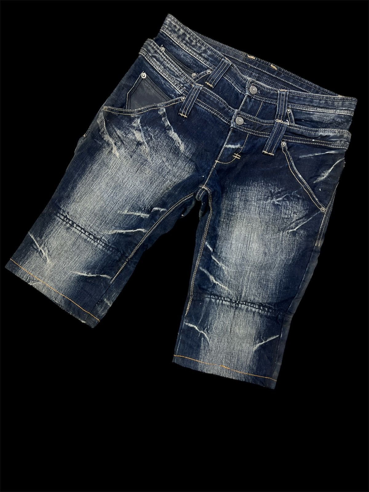 Designer × Japanese Brand × Vintage DOUBLE WAIST PPFM DISTRESSED DENIM PANT Size US 32 / EU 48 - 3 Thumbnail