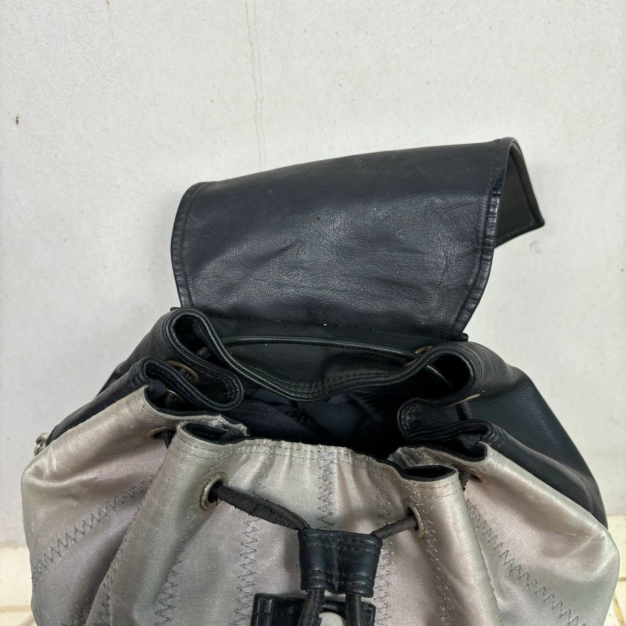 Jean Paul Gaultier Vintage Jean Paul Gaultier JPG Logo Nylon Leather Backpack Size ONE SIZE - 7 Thumbnail