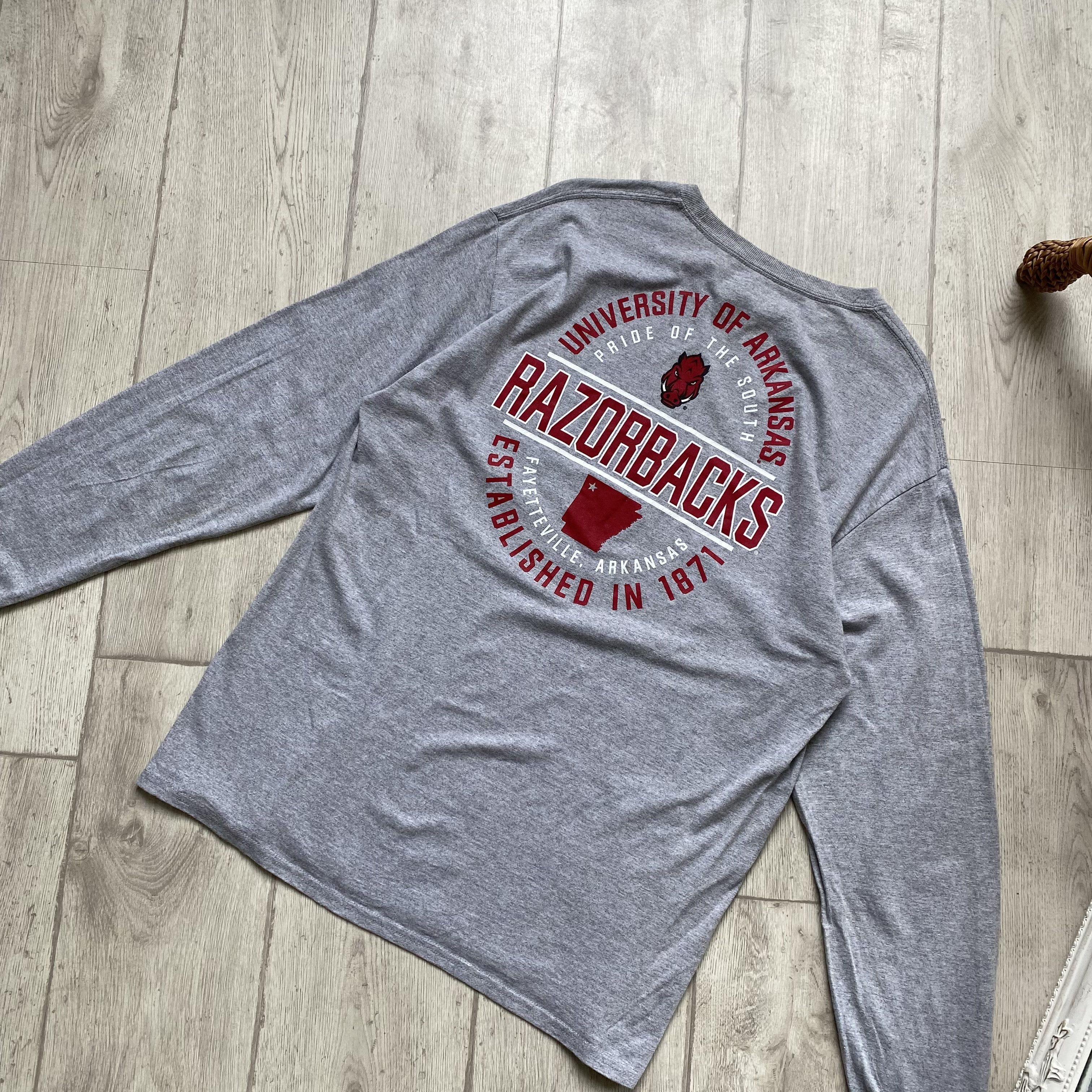 NFL 🐗University Arkansas Razorbacks Russell Athletic Longsleeve Size US M / EU 48-50 / 2 - 2 Thumbnail