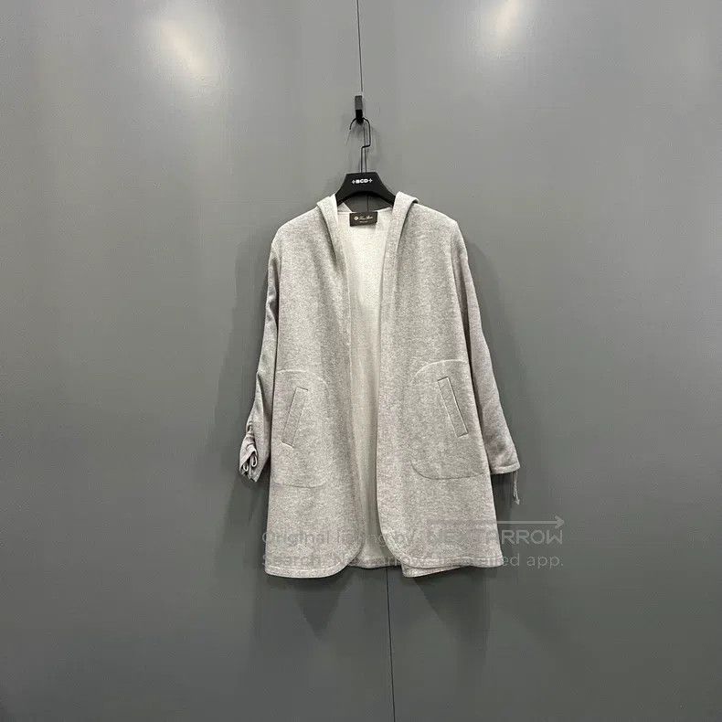 Loro Piana Loro Piana Grey Hooded Jacket with Drawstring Cuffs Size M / US 6-8 / IT 42-44 - 1 Thumbnail