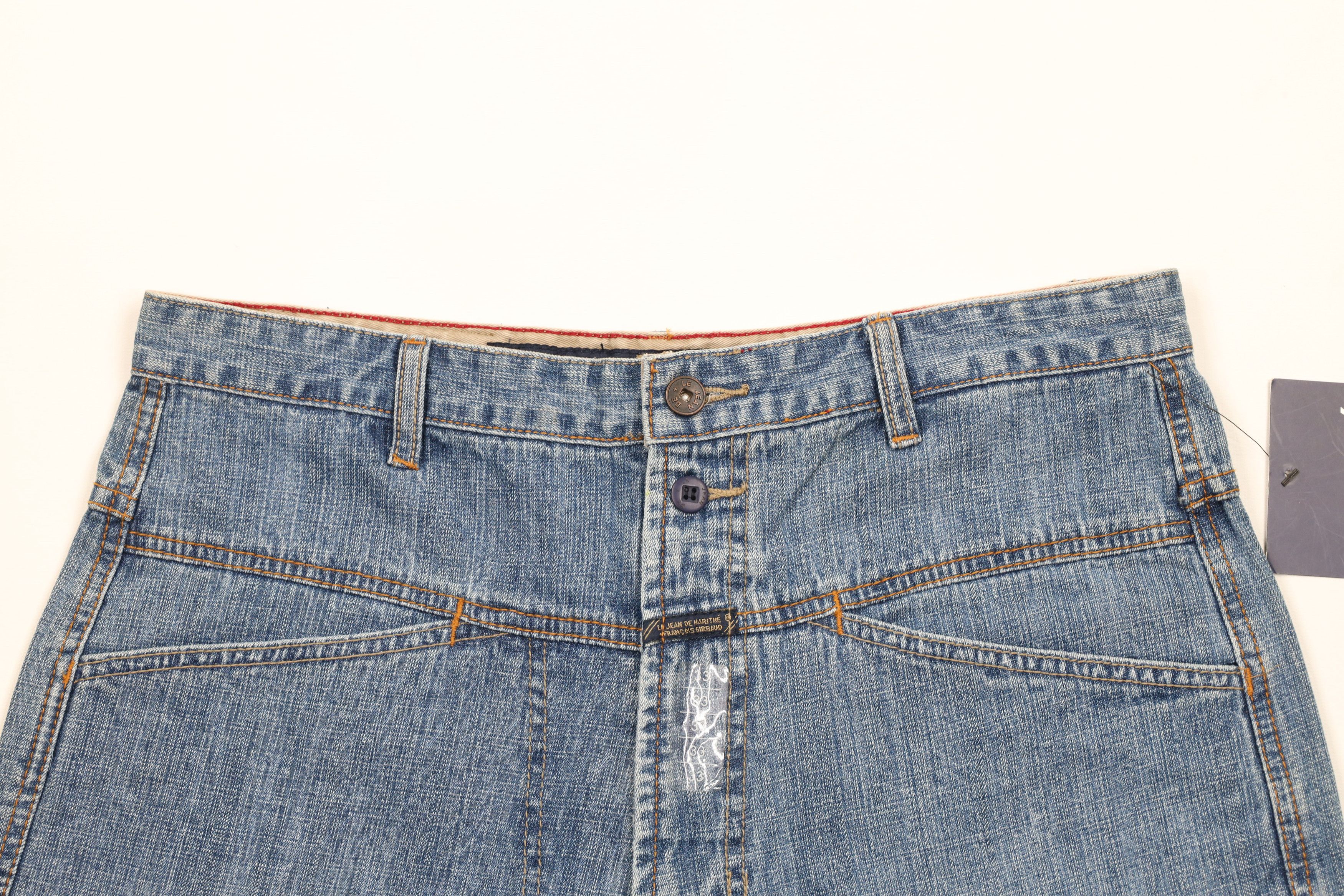 Marithe + Francois Girbaud × Vintage NOS Vintage 90s Marithe Francois Girbaud Denim Shorts Blue Size US 33 - 2 Thumbnail