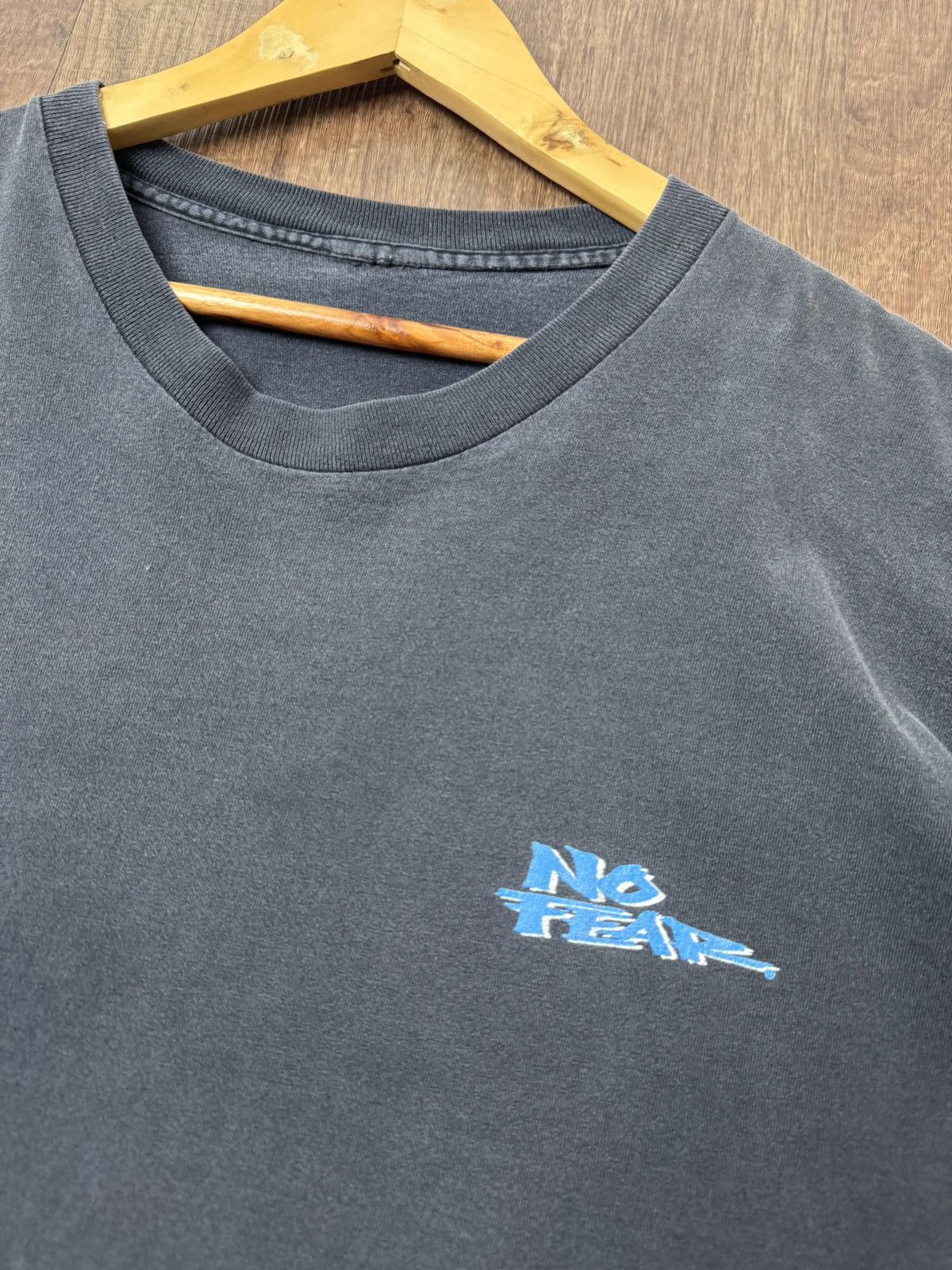 No Fear VINTAGE 90s NO FEAR EYES BLACK T-shirt Size US XL / EU 56 / 4 - 4 Thumbnail