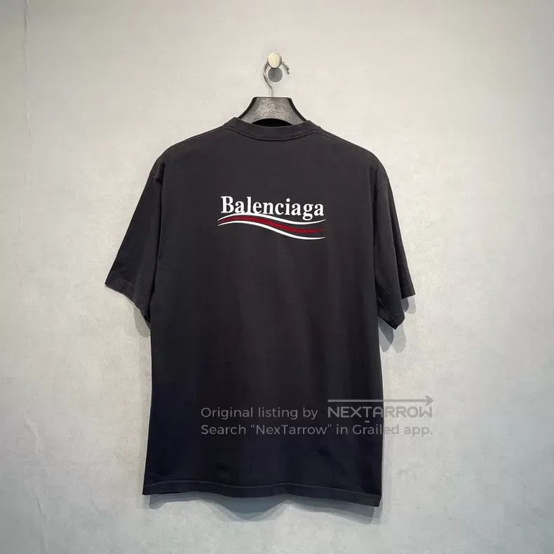 Balenciaga Balenciaga Grey Short Sleeve T-Shirt with Cola Wave Logo Size US S / EU 44-46 / 1 - 2 Thumbnail