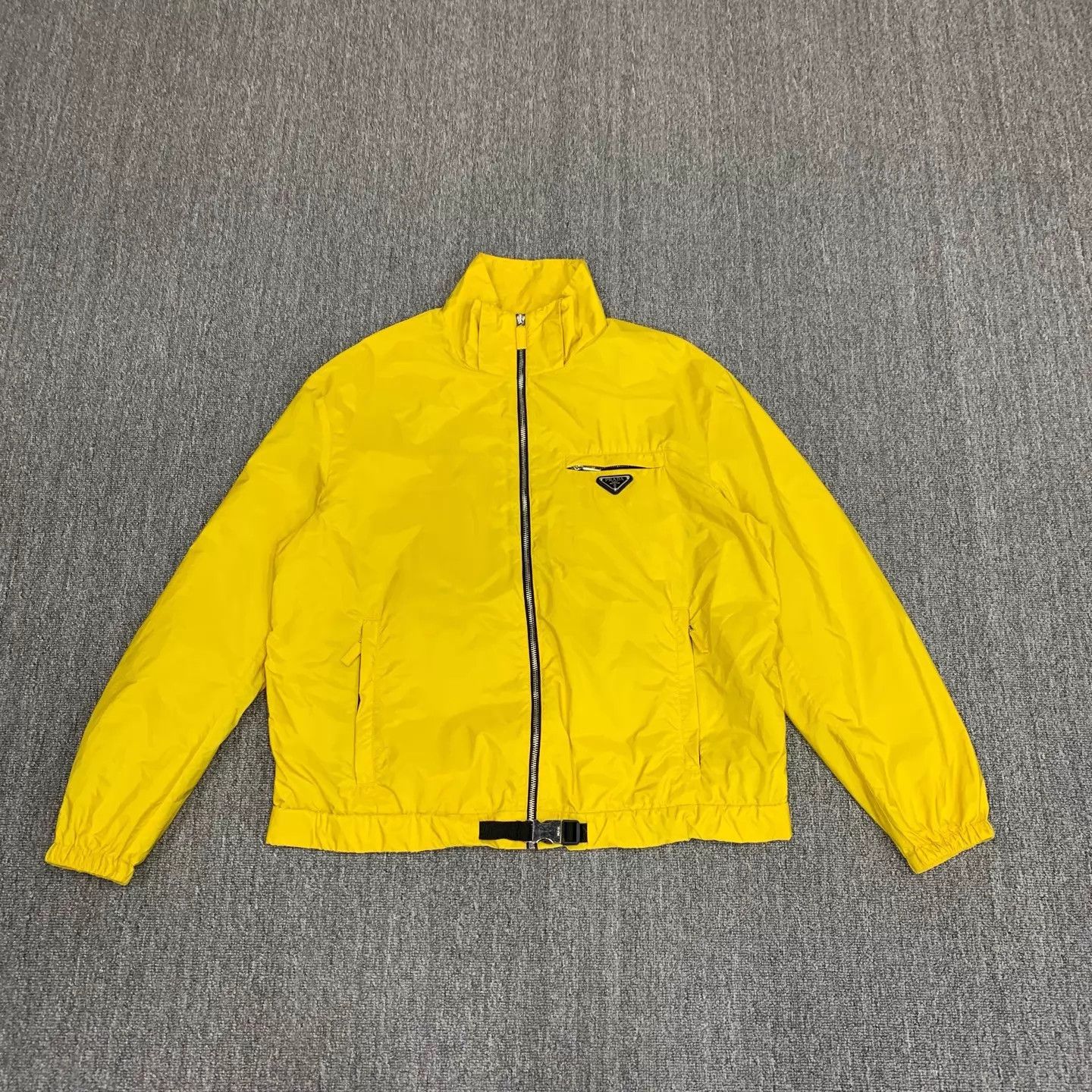 Prada Prada Yellow Triangle Logo Nylon Jacket XL 98 New Size US XL / EU 56 / 4 - 1 Thumbnail