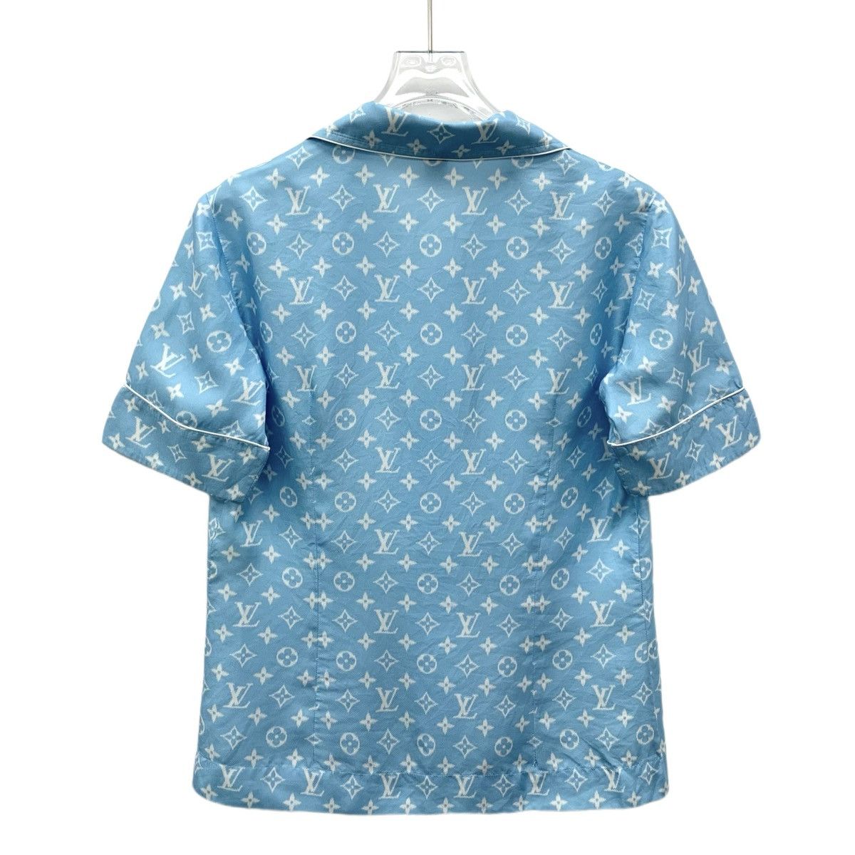 Louis Vuitton Louis Vuitton Monogram Silk Short Sleeve Shirt K26WX Size S / US 4 / IT 40 - 2 Thumbnail