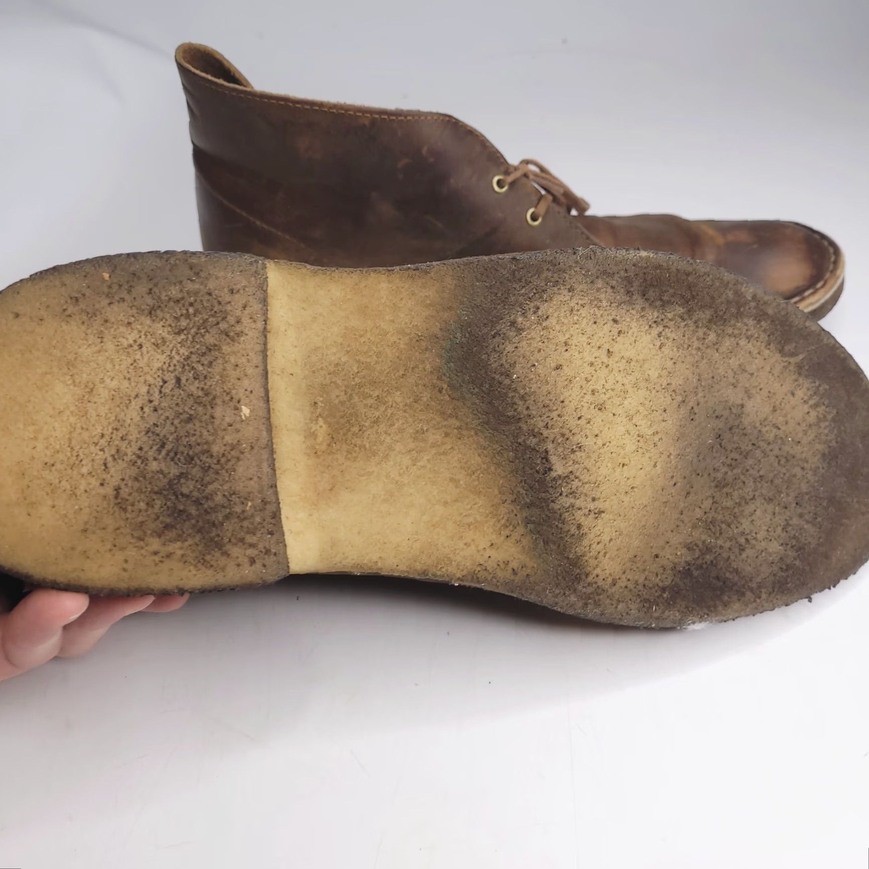 Clarks Clarks Boots Mens 10 Brown Bushacre 3 Leather Chukka Lace Size US 10 / EU 43 - 4 Thumbnail