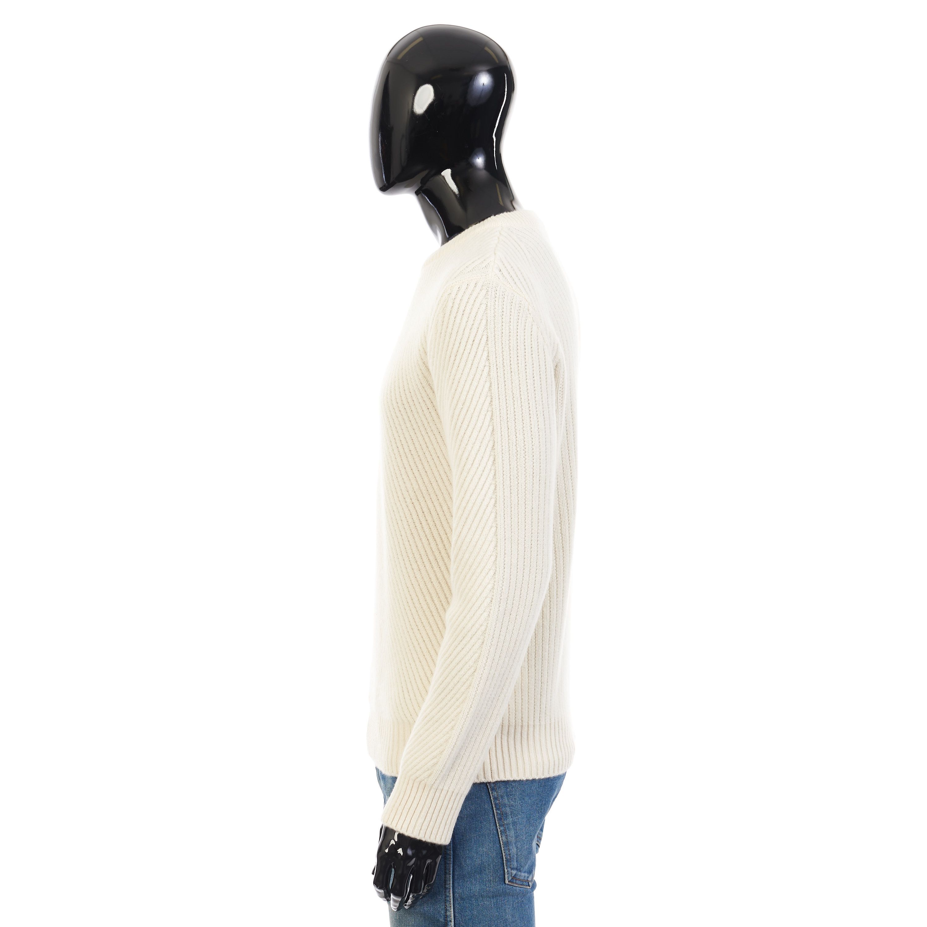 Brioni Ivory White Crew Neck Sweater - Sustainable Cashmere Size US XL / EU 56 / 4 - 3 Thumbnail