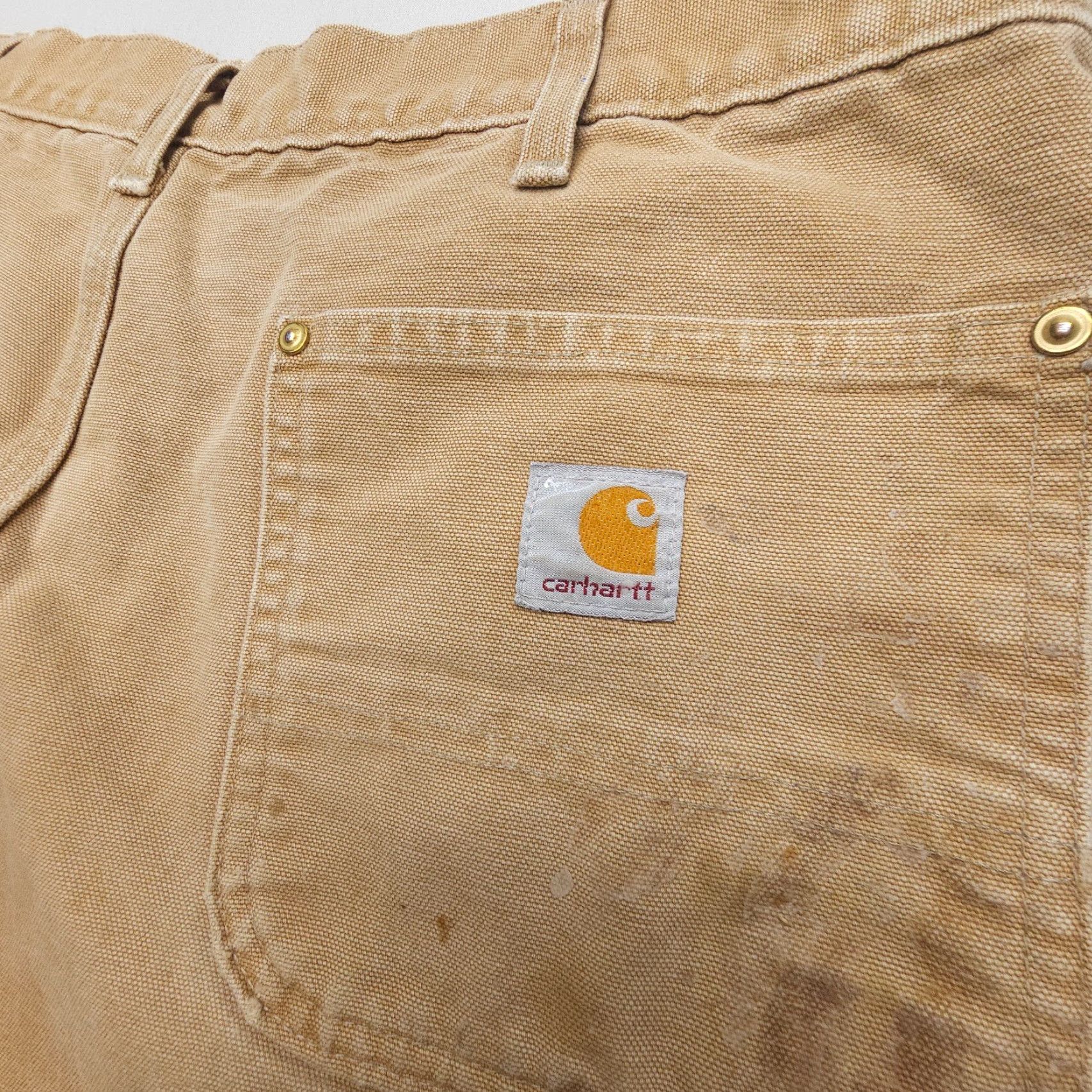 Carhartt VINTAGE Carhartt Pants Carhartt B01 BRN Canvas Carpenter 38x30 Regular Brown Mens Cotton 5-Pocket Workwear USA Size US 38 / EU 54 - 4 Thumbnail