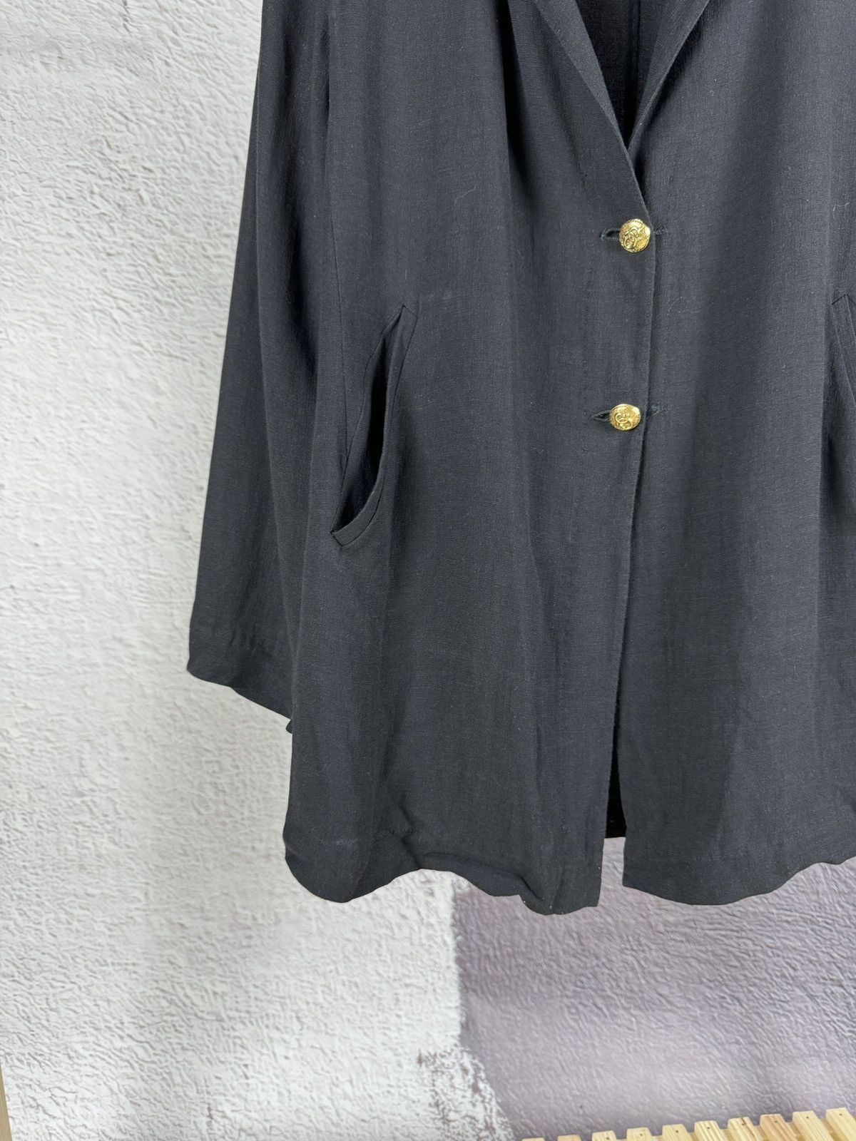 Other Max Mara black linen viscose two button light blazer Size S / US 4 / IT 40 - 4 Thumbnail