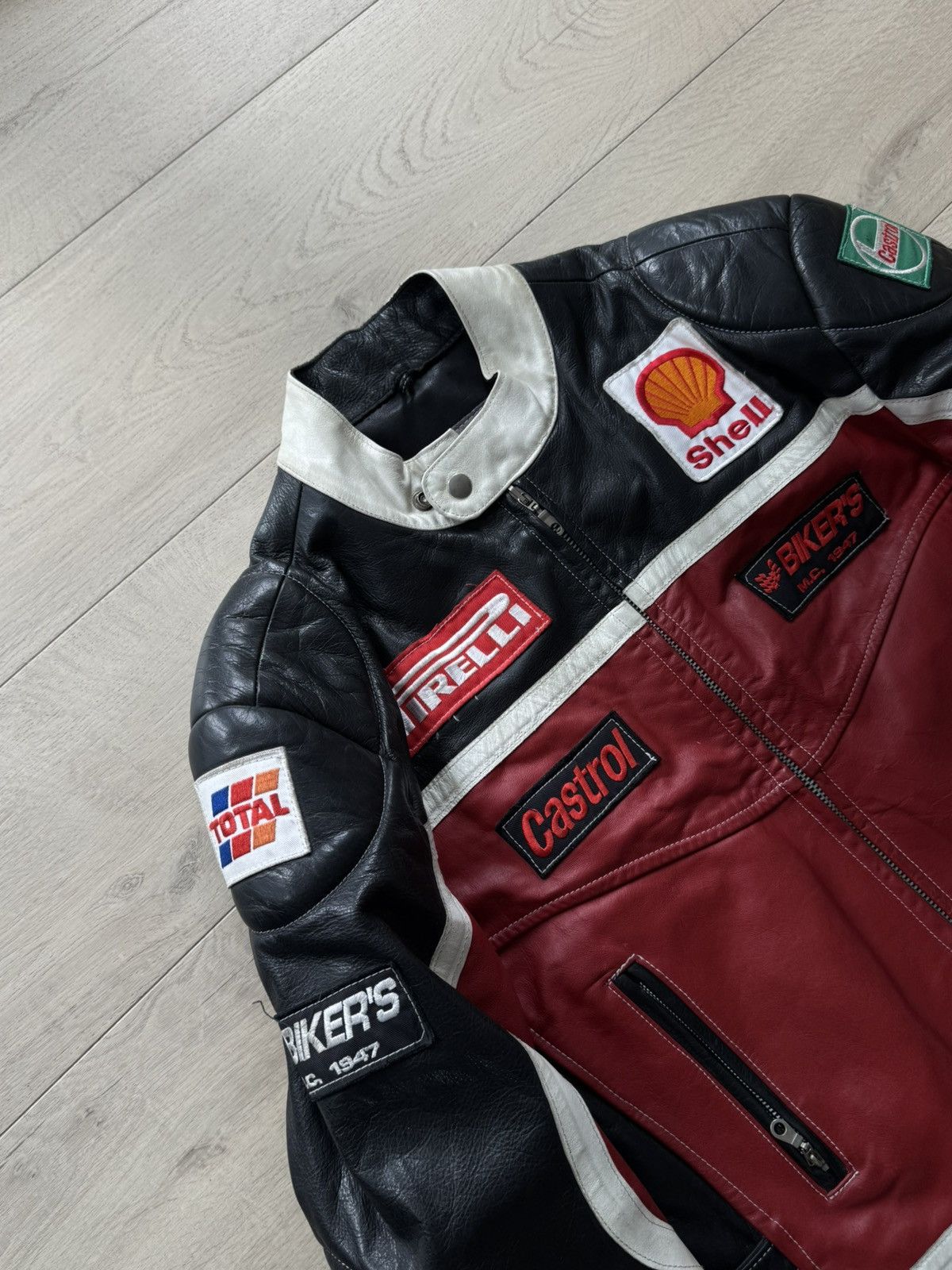 Vintage RACING MOTO JACKET LEATHER vintage Size US M / EU 48-50 / 2 - 7 Thumbnail