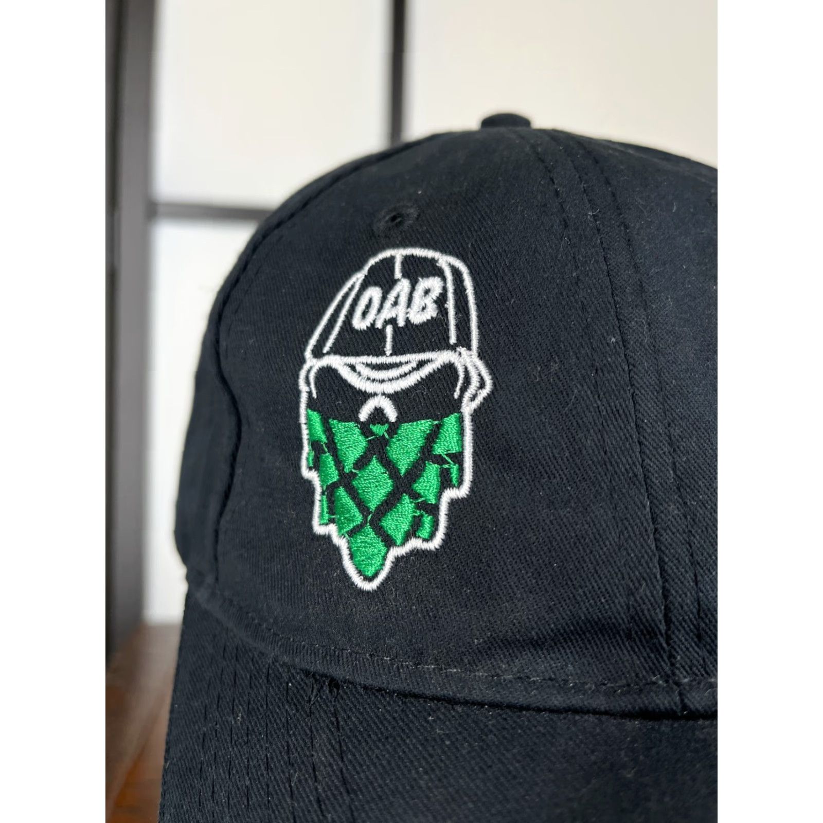 Vintage Over A Barrel Brewing Hat Cap Strap Back Mens Black Embroidered Brewery Cotton F Size ONE SIZE - 2 Thumbnail