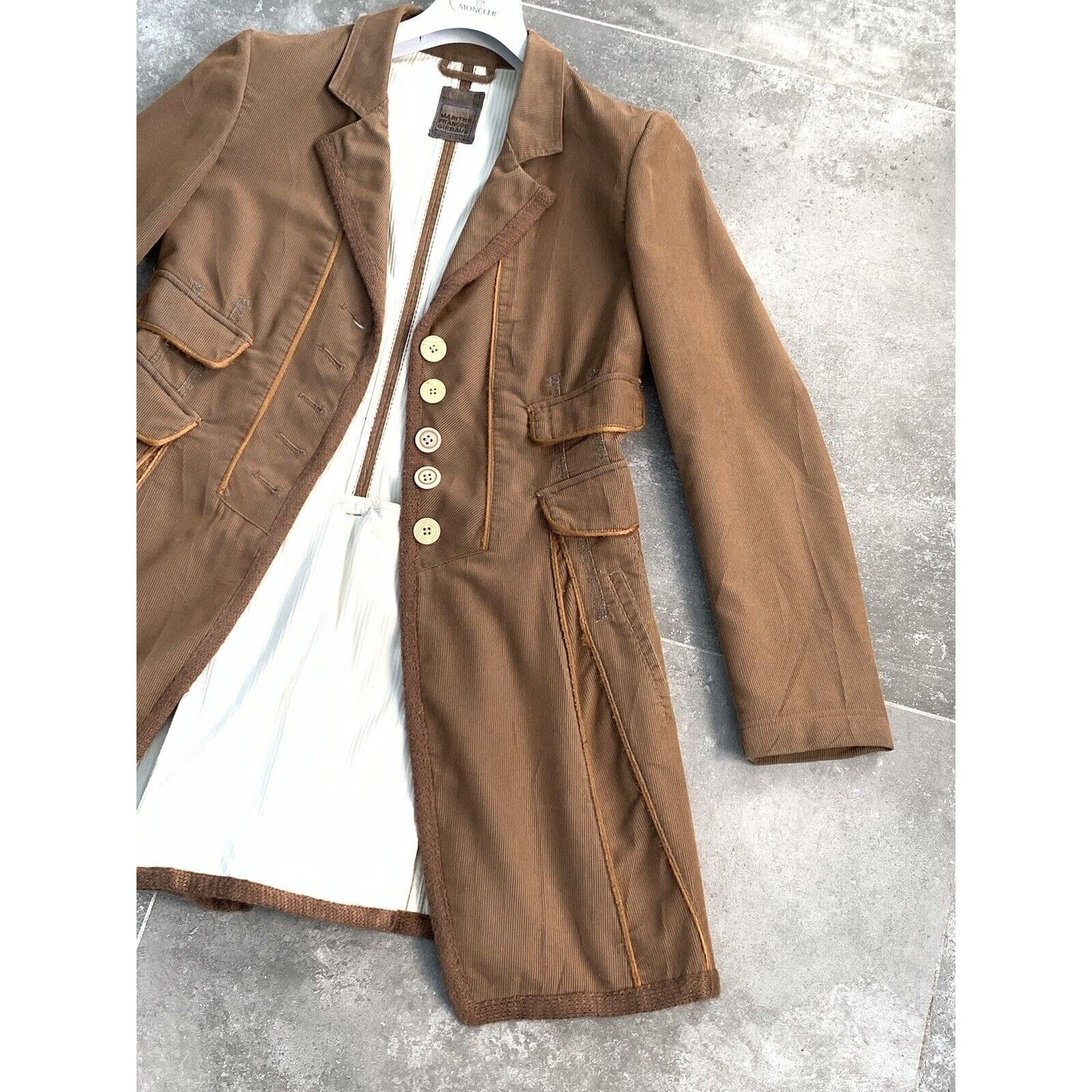Designer × Marithe + Francois Girbaud MARITHE FRANCOIS GIRBAUD Corduroy Trench Coat UK 10 EU 38 SM Size M / US 6-8 / IT 42-44 - 17 Thumbnail