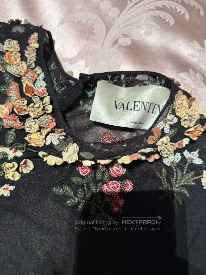 Valentino Valentino Three-dimensional floral dress Size S / US 4 / IT 40 - 3 Thumbnail