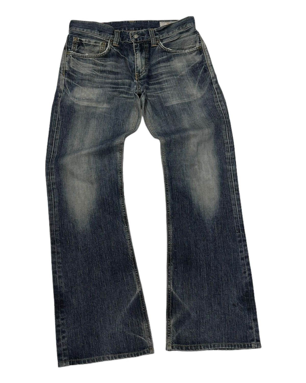 Edwin EDWIN 511 REBEL VINTAGE FLARED DISTRESSED DENIM FLARE JEANS Size US 30 / EU 46 - 4 Thumbnail