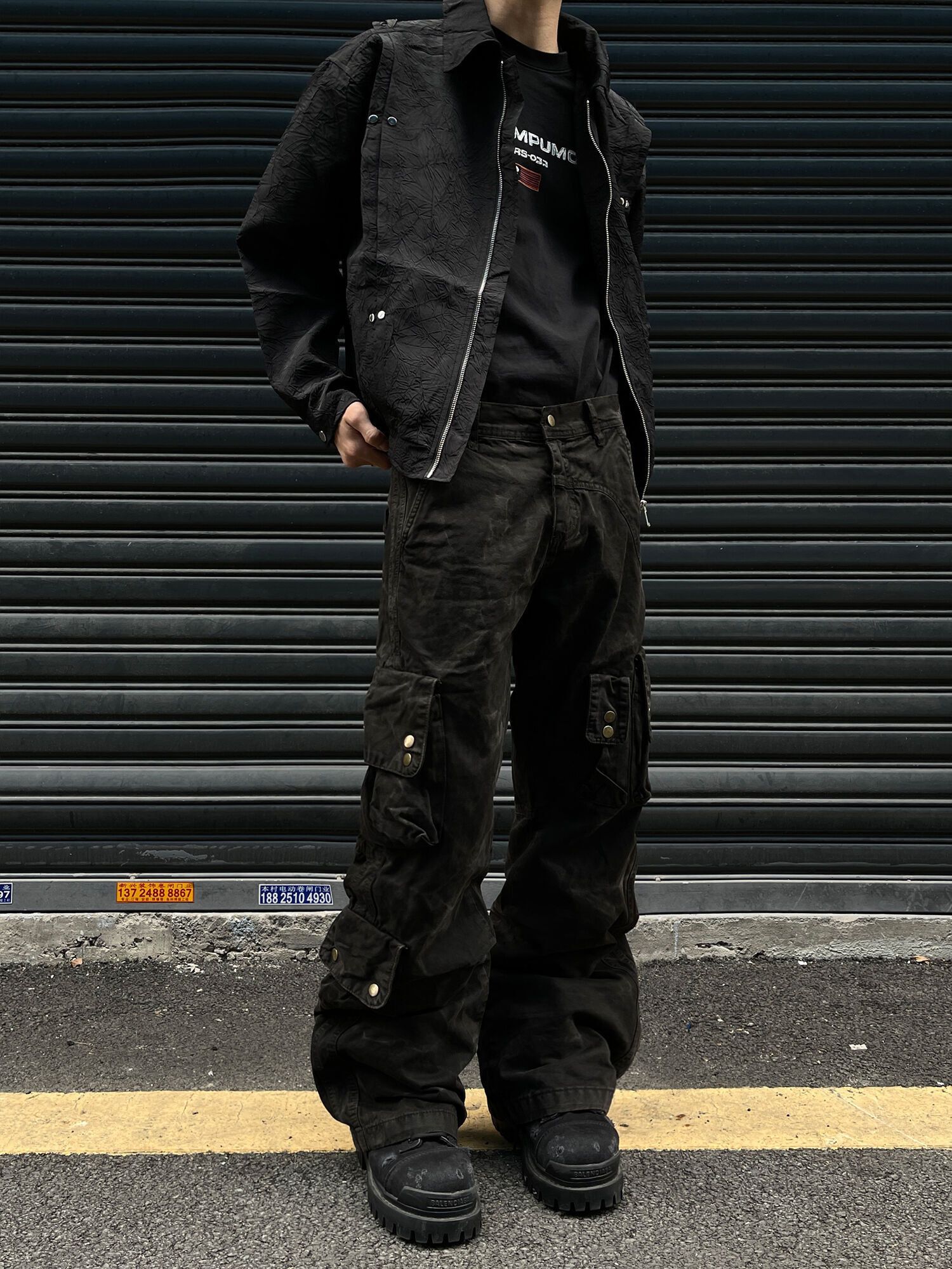 Japanese Brand × Jean Denim Cargo Pants Dirtyfit Straight Micro Flared Jeans Size US 34 / EU 50 - 2 Thumbnail