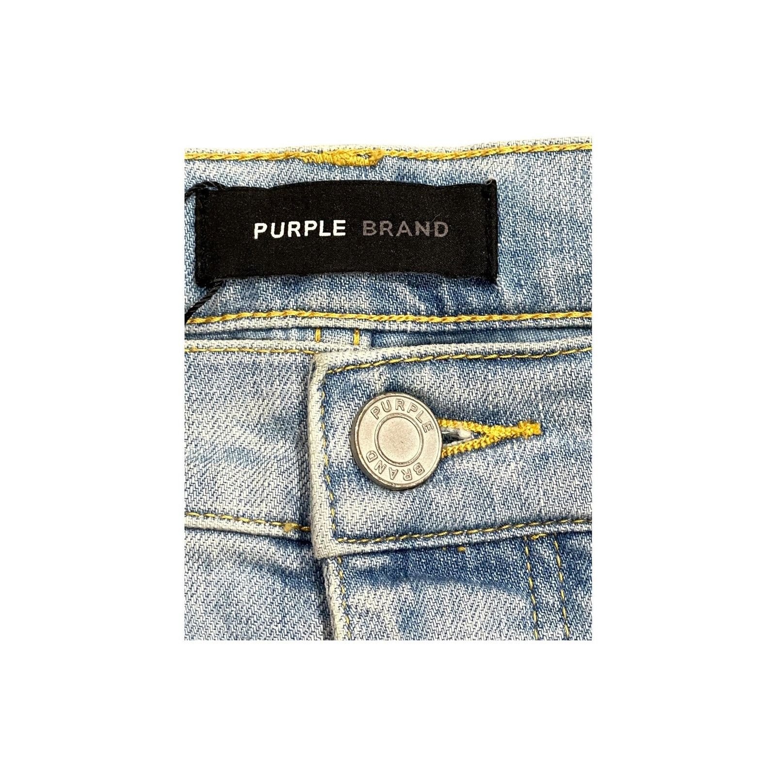 Purple Brand Purple Brand Patchwork Light Wash Jeans Size US 36 / EU 52 - 4 Thumbnail