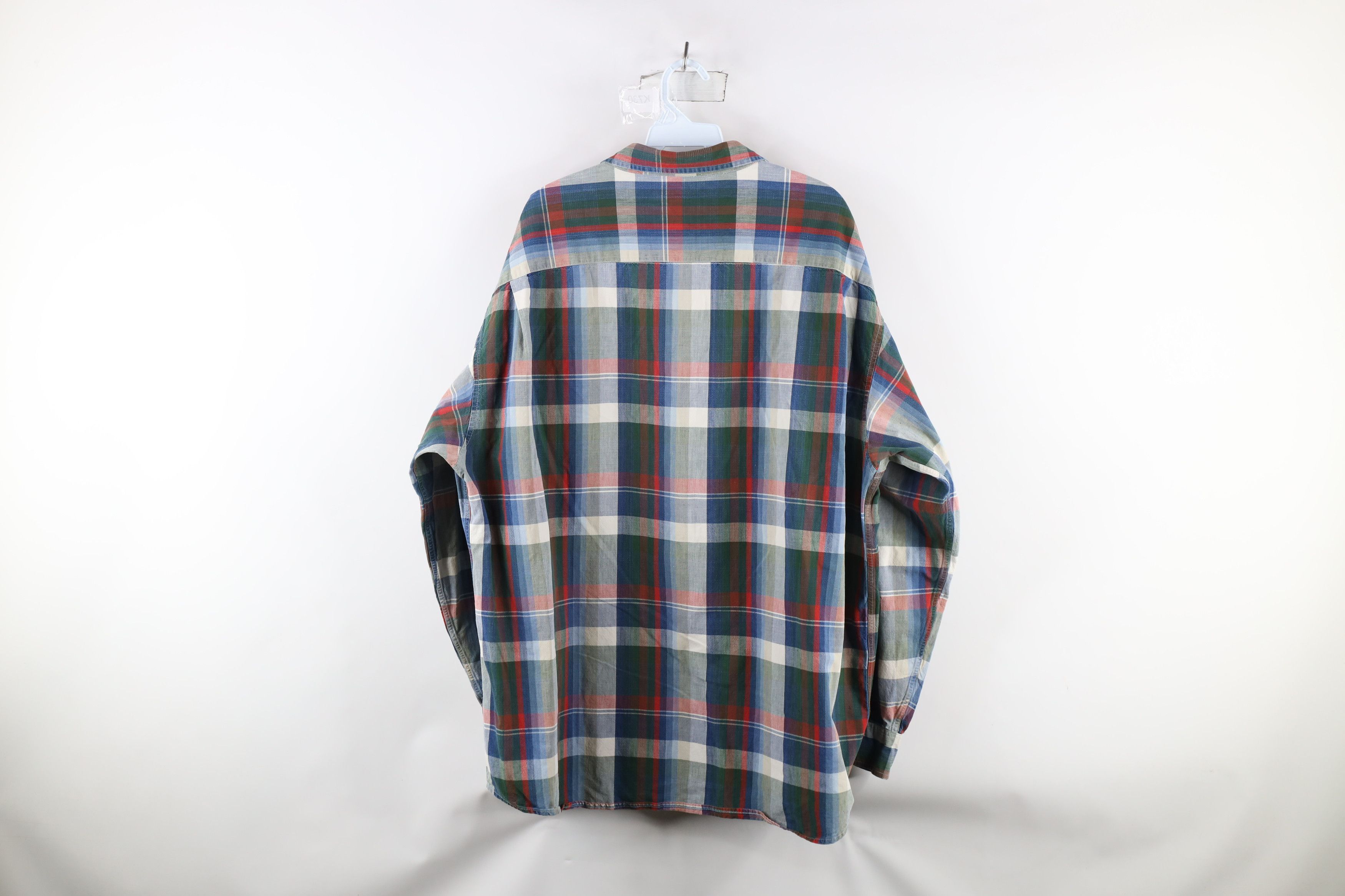 Vintage Vintage 90s Streetwear Heavyweight Button Shirt Plaid Size US XXL / EU 58 / 5 - 8 Thumbnail