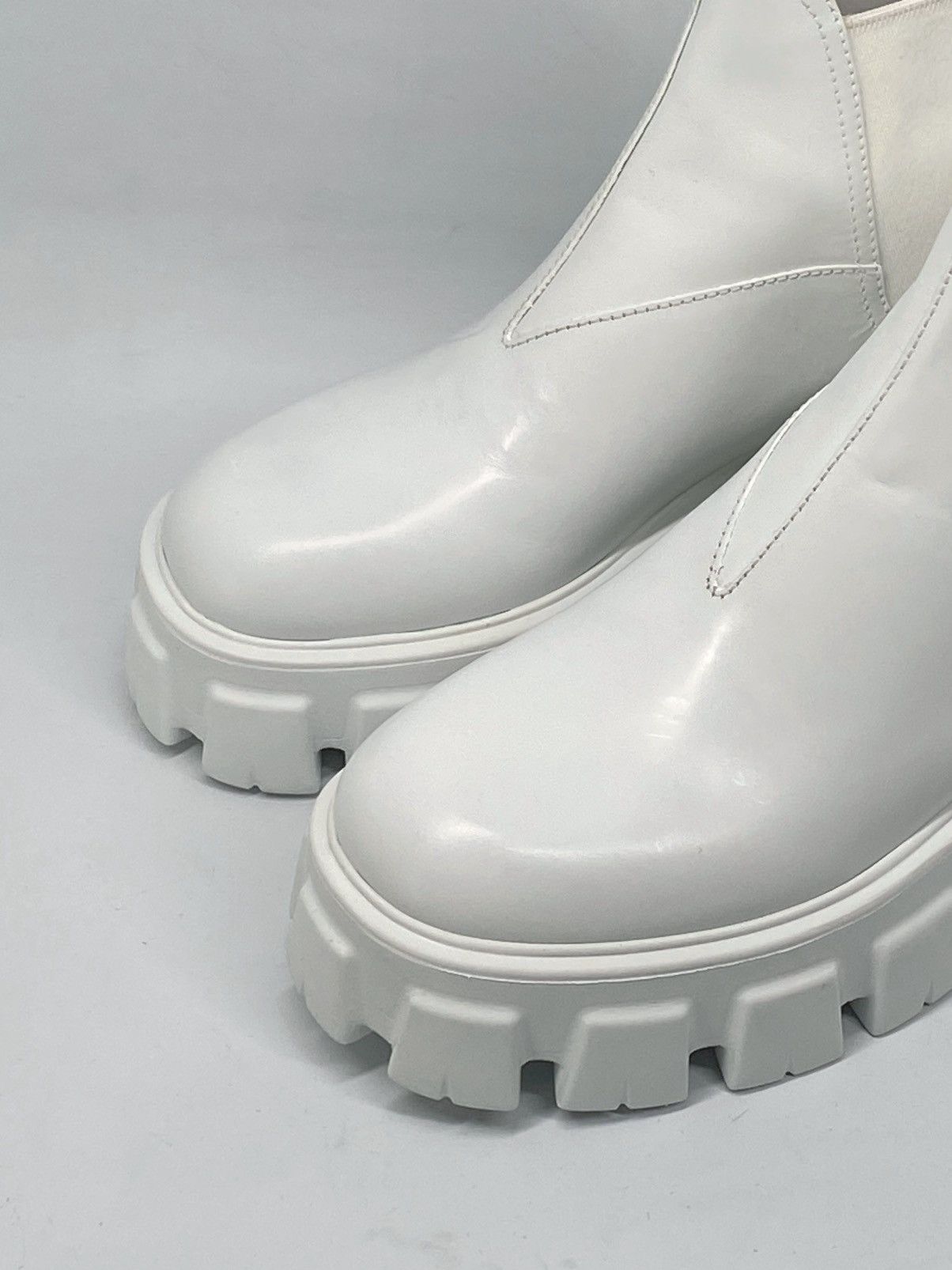 Prada Prada Monolith Leather Lug-Sole Chelsea Boots size 39 Size US 9 / IT 39 - 3 Thumbnail